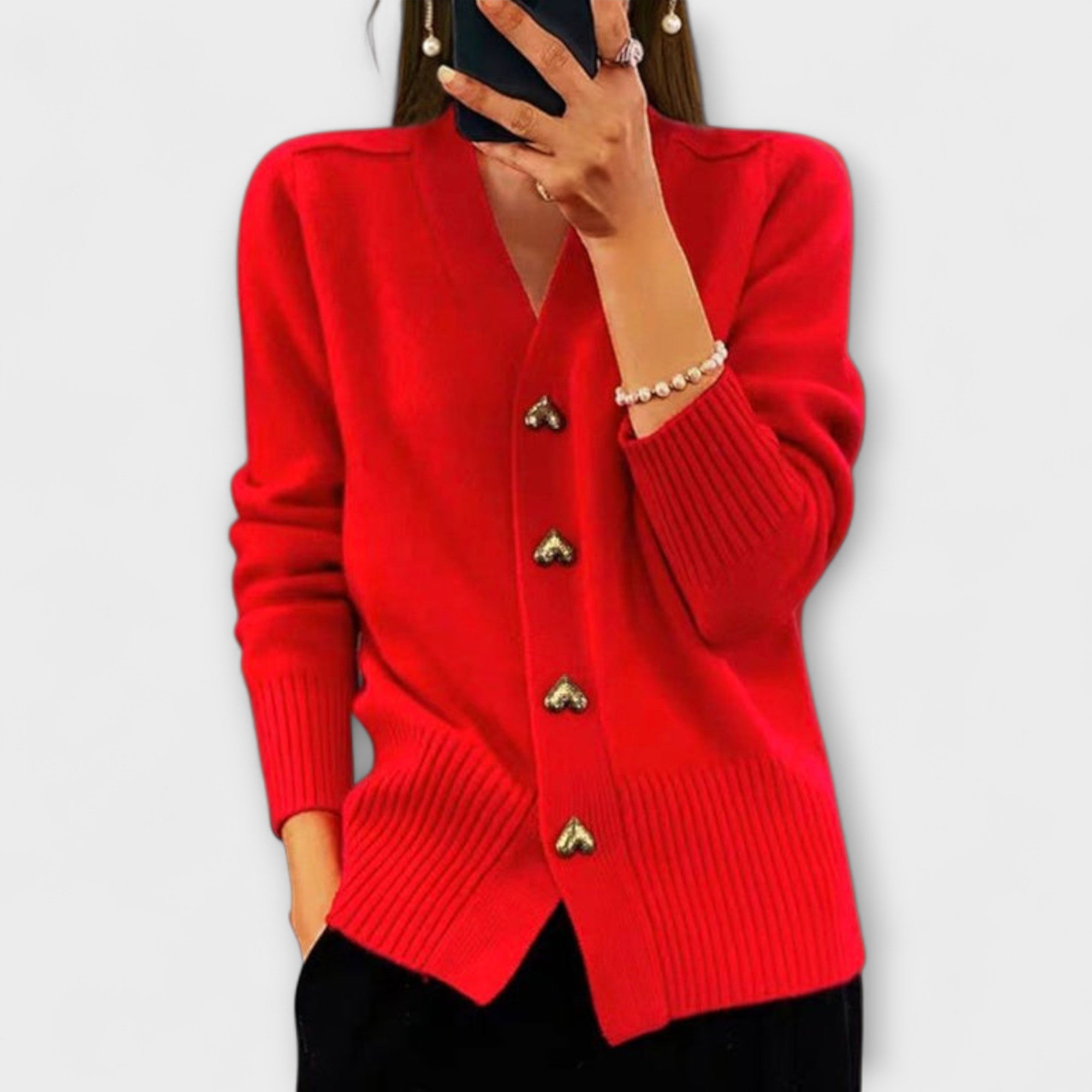 Marij – Pulover pentru femei cu decolteu în V în stil vintage