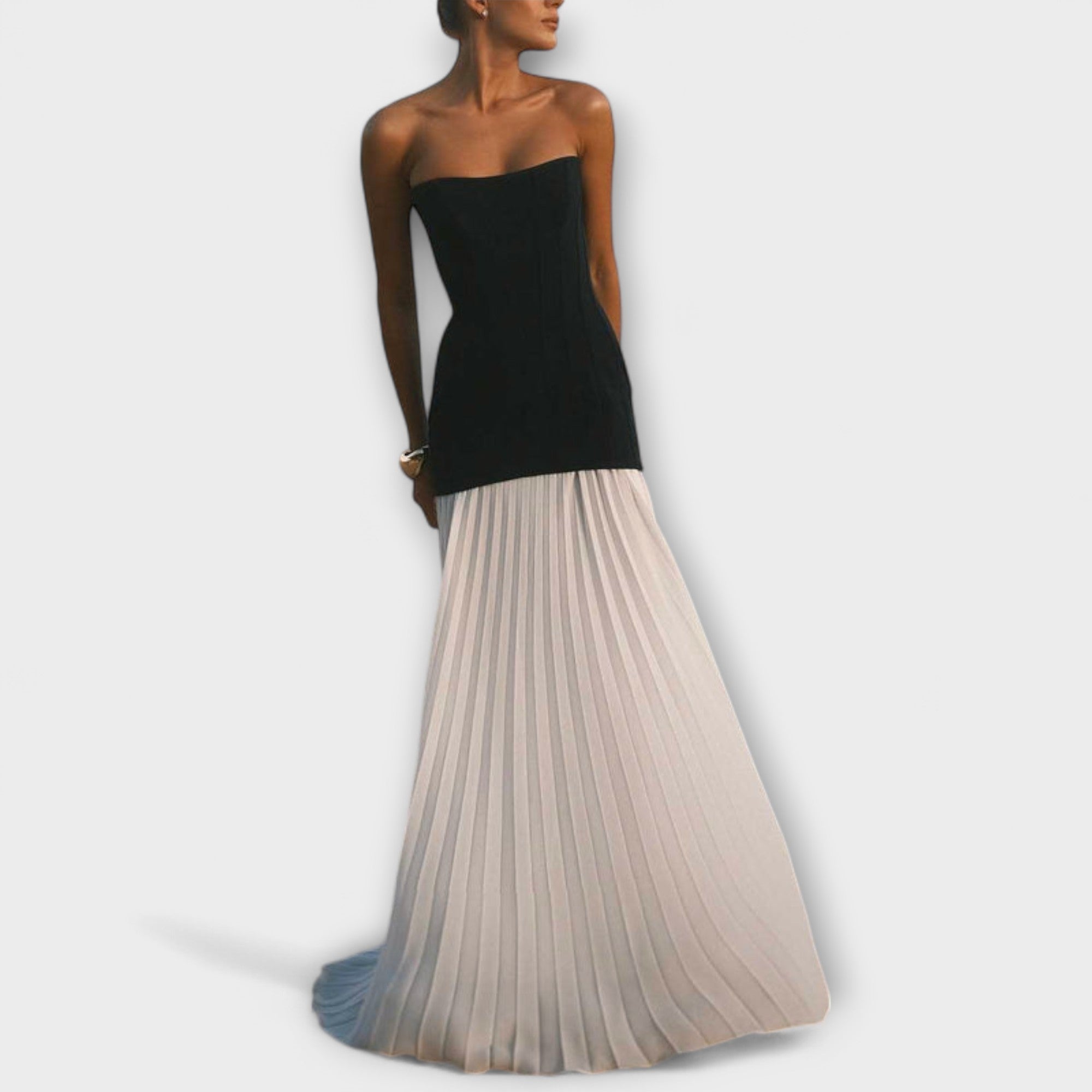 Isolde - Fustă clasică plisată elegantă set cu două piese