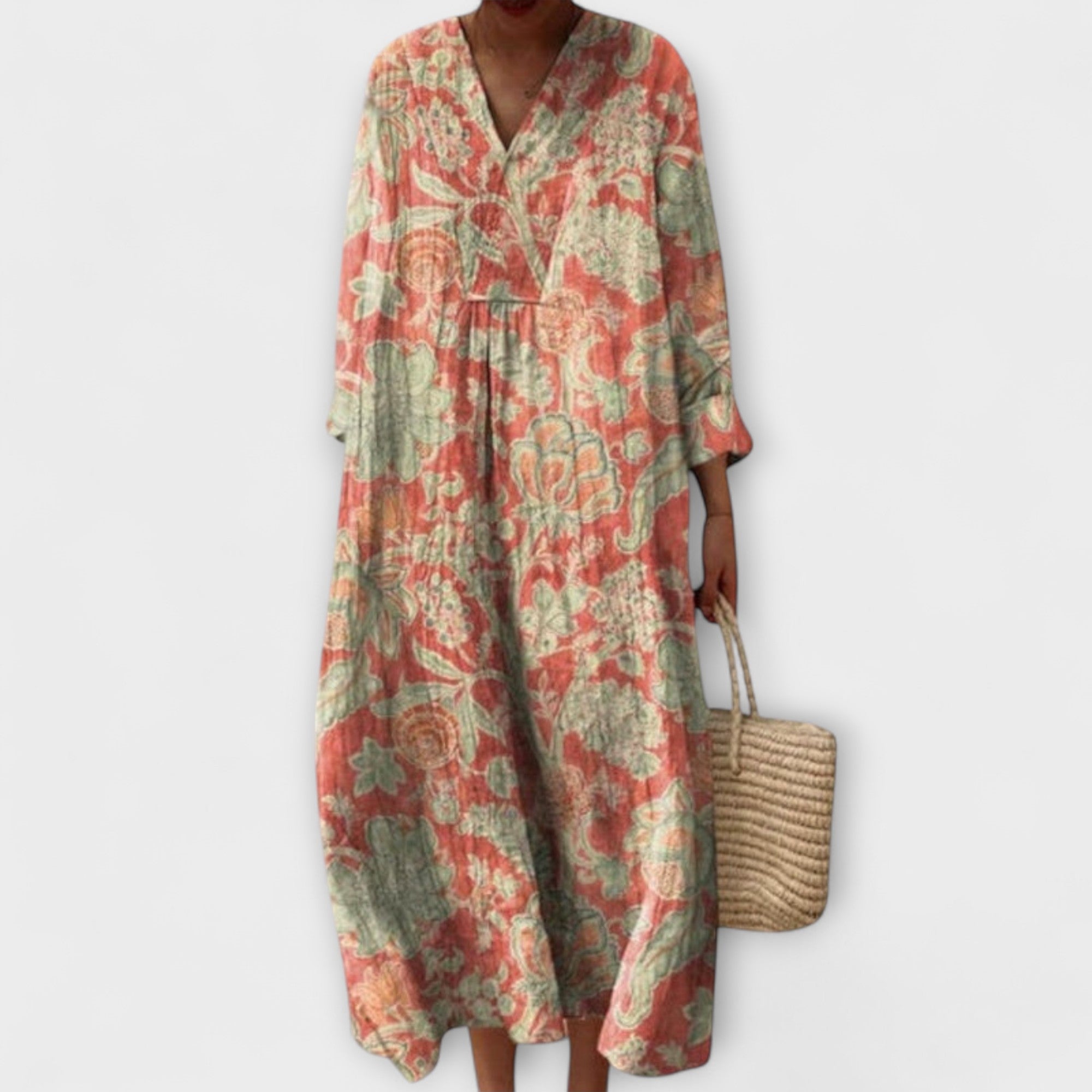 Thaleia – Rochie midi în design vintage floral