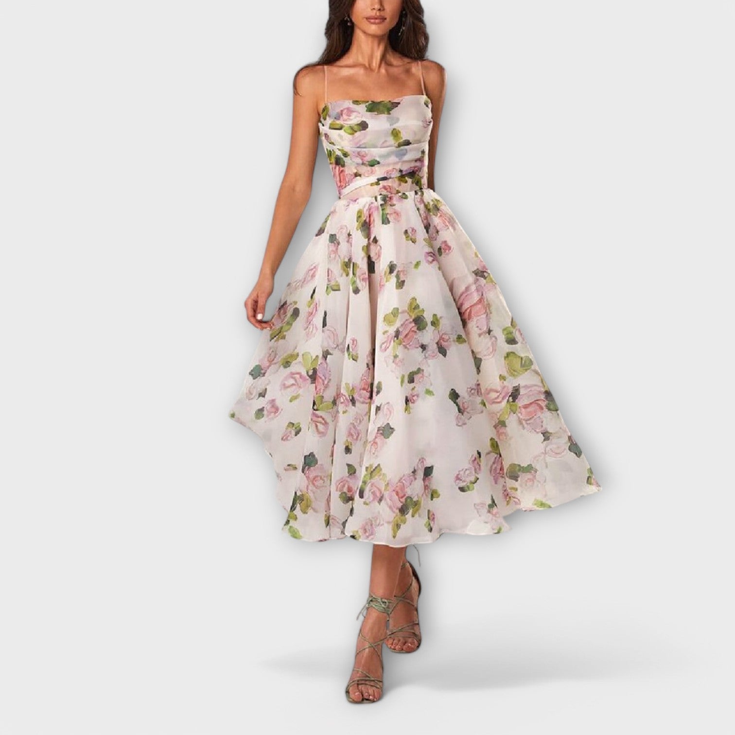 Rochie midi elegantă din chiffon