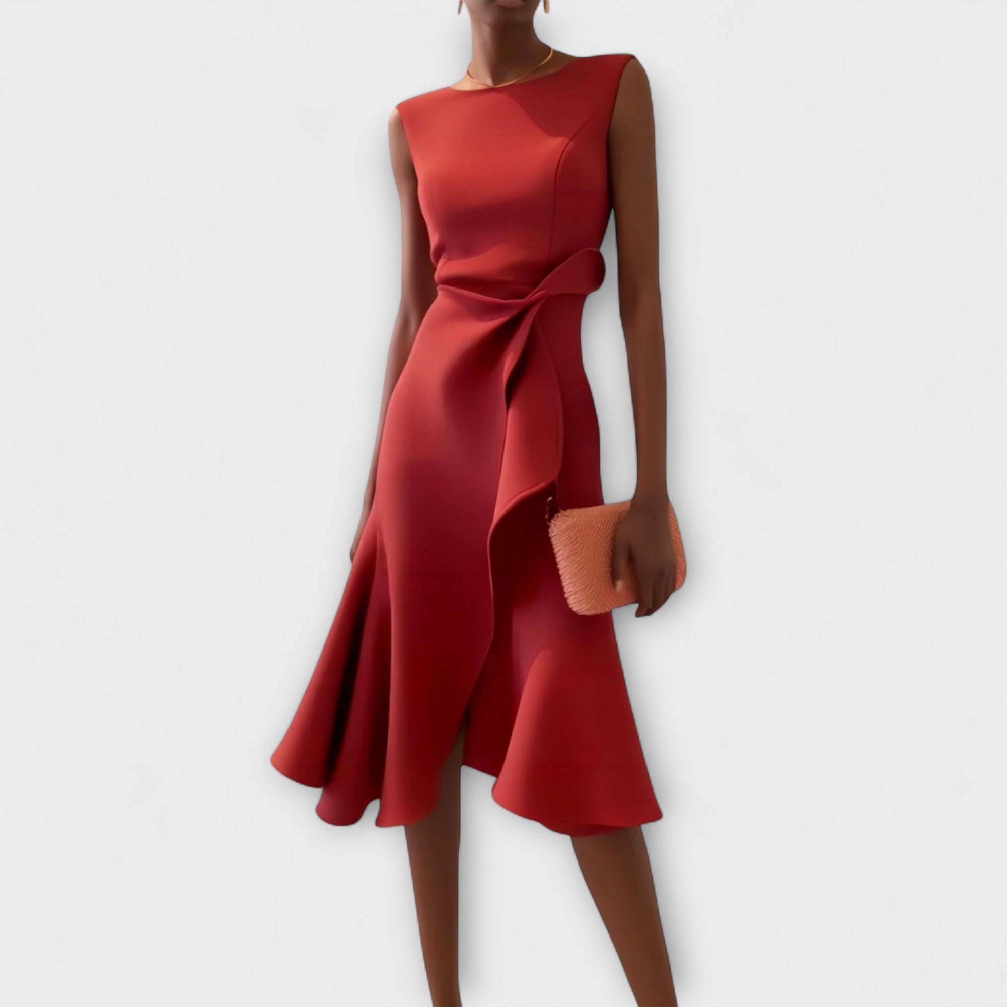 Juliette – Rochie midi drapată asimetrică