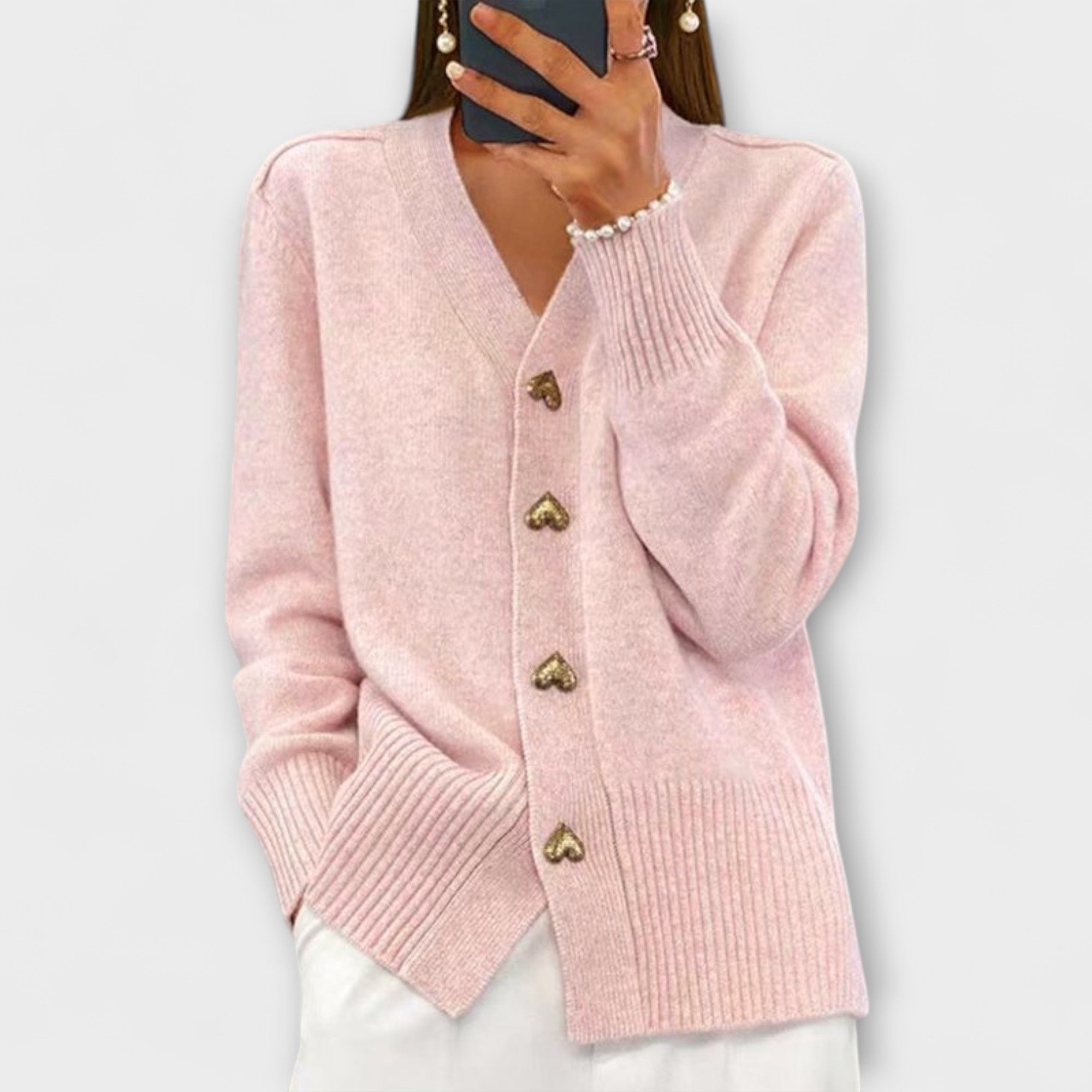 Marij – Pulover pentru femei cu decolteu în V în stil vintage