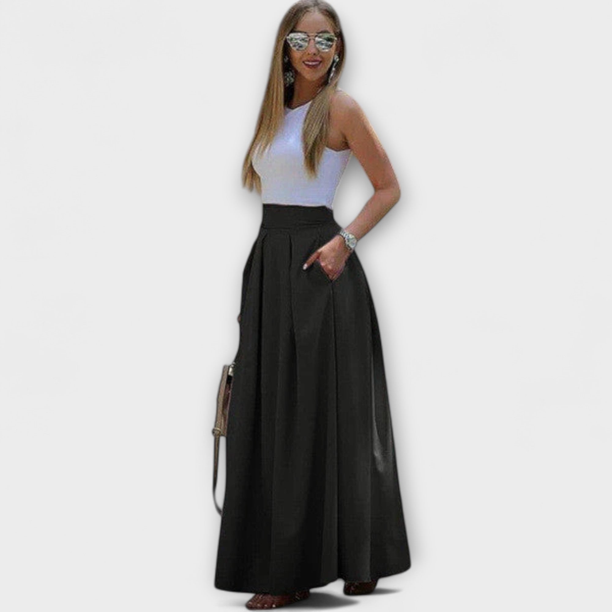 Tzafira – Rochie maxi elegantă cu talie înaltă