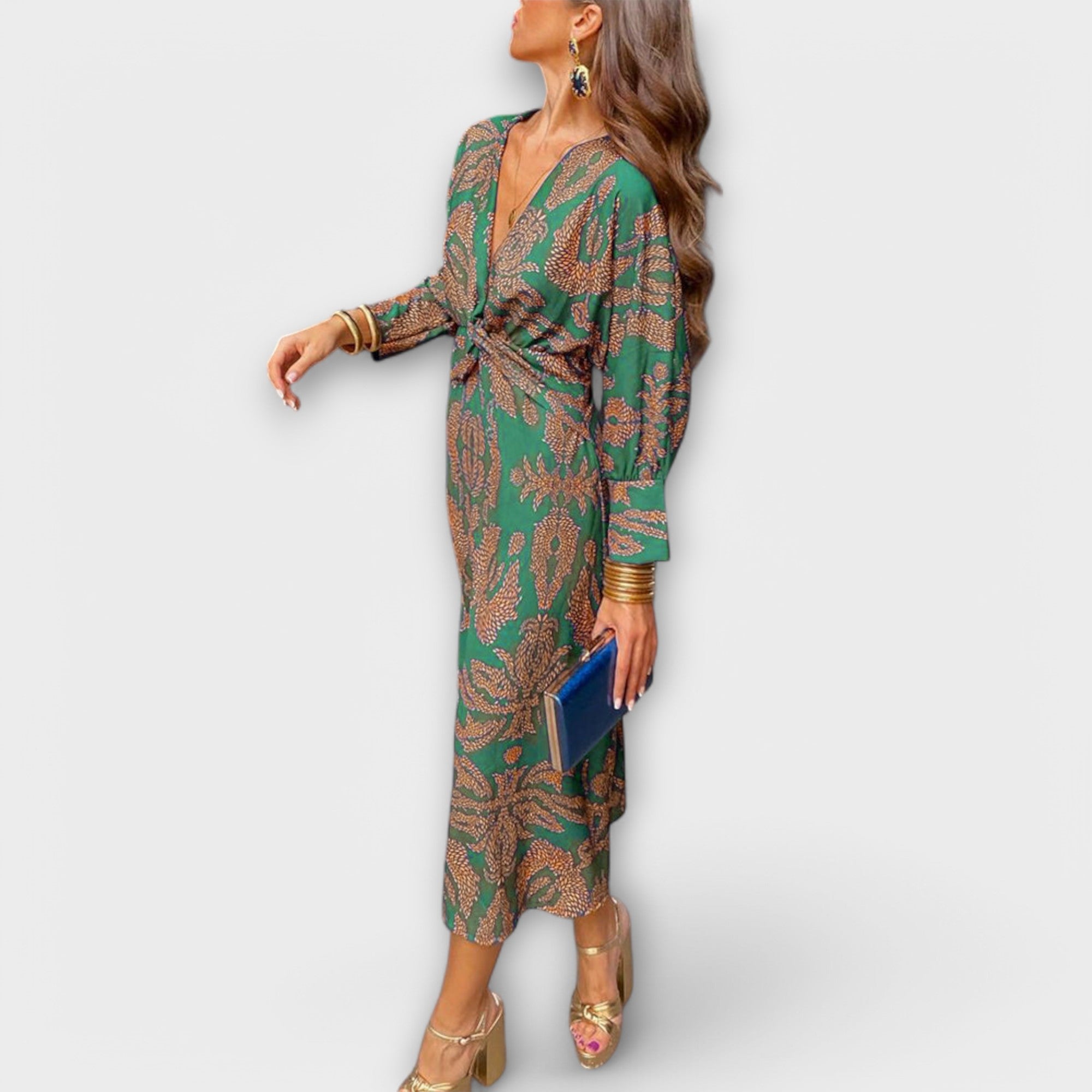 Rochie elegantă Oriana cu mâneci lungi