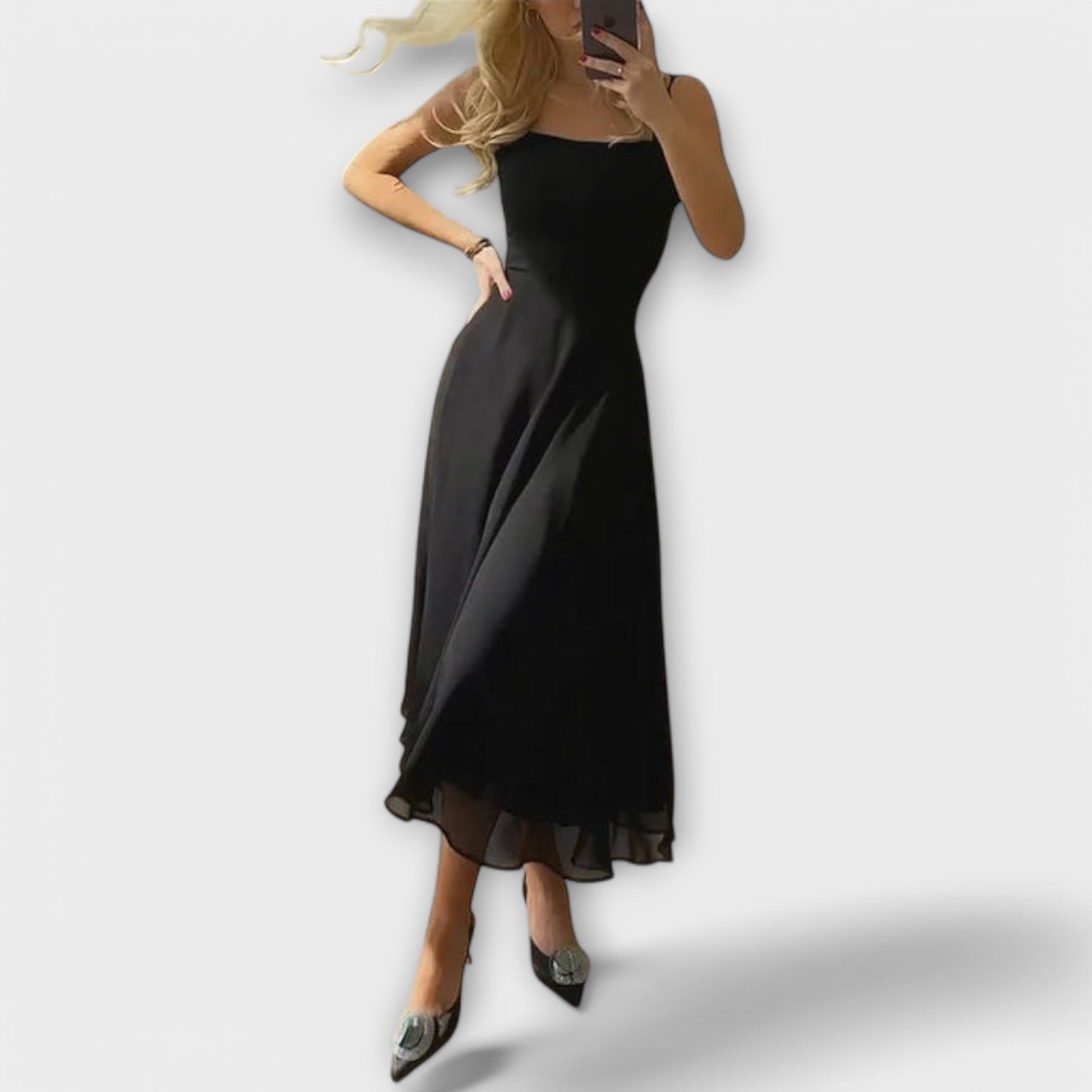 Rochie elegantă fără mâneci