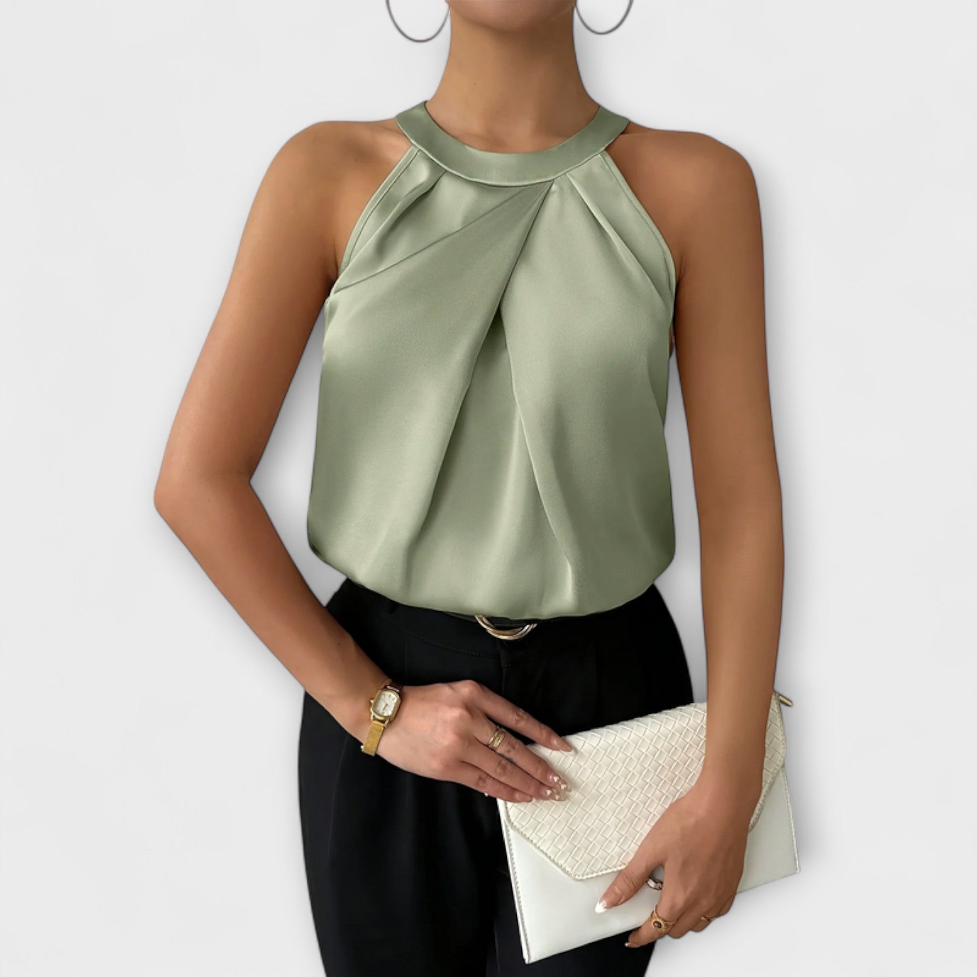 Skye - Bluză de satin chic cu design off-shoulder