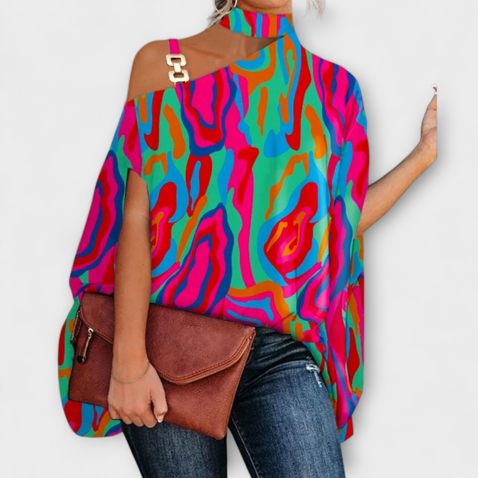 Bluza fără umeri pentru dame