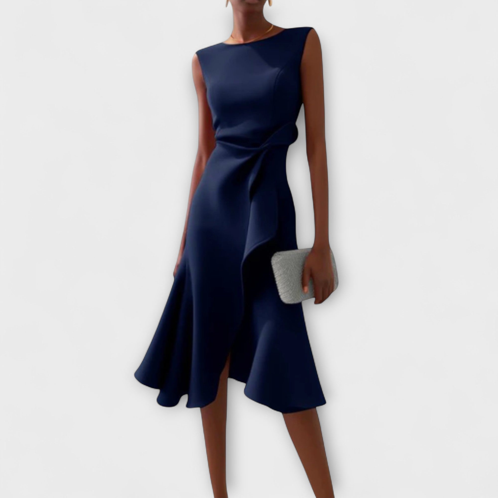 Juliette – Rochie midi drapată asimetrică