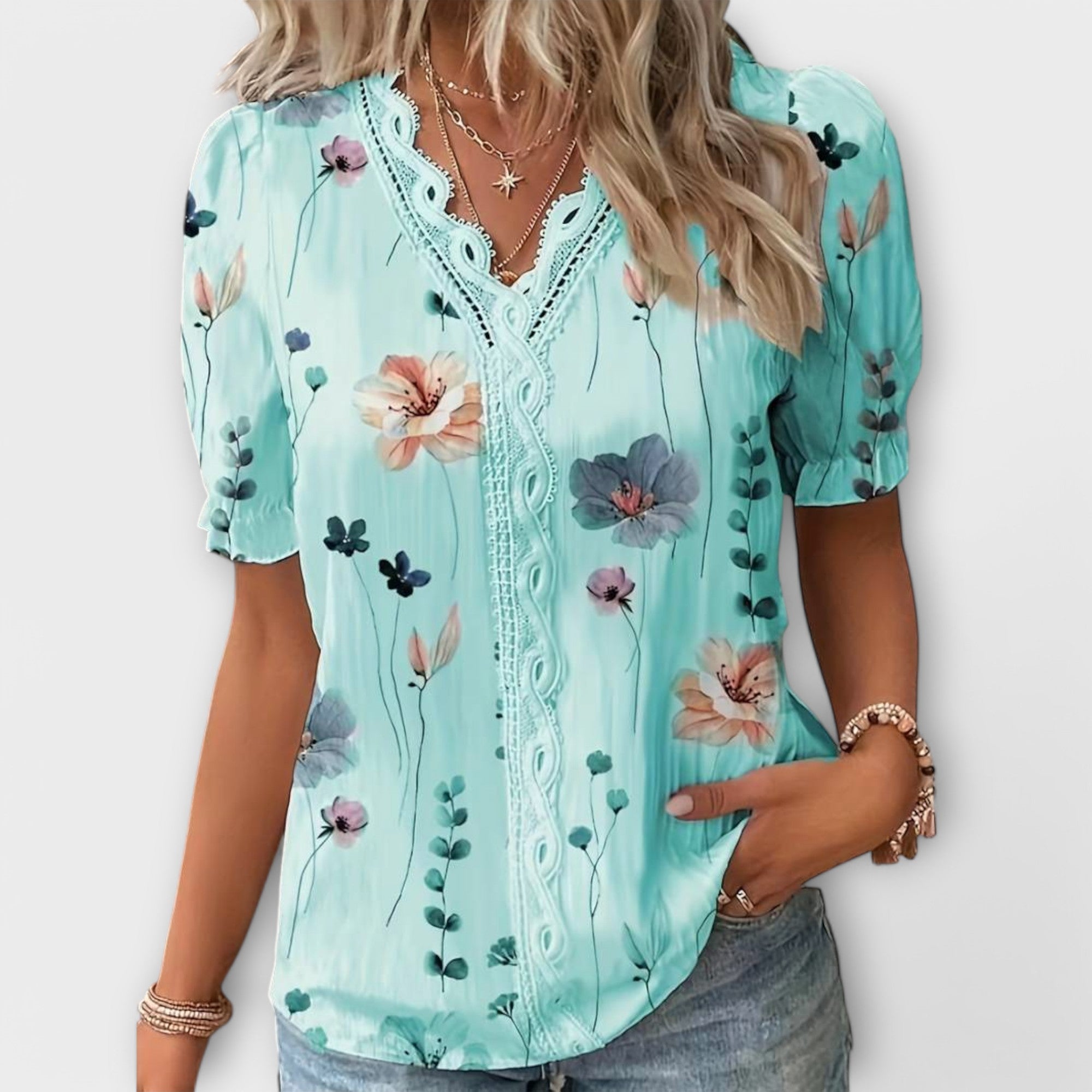 Emily - Bluza fashion cu decolteu în V