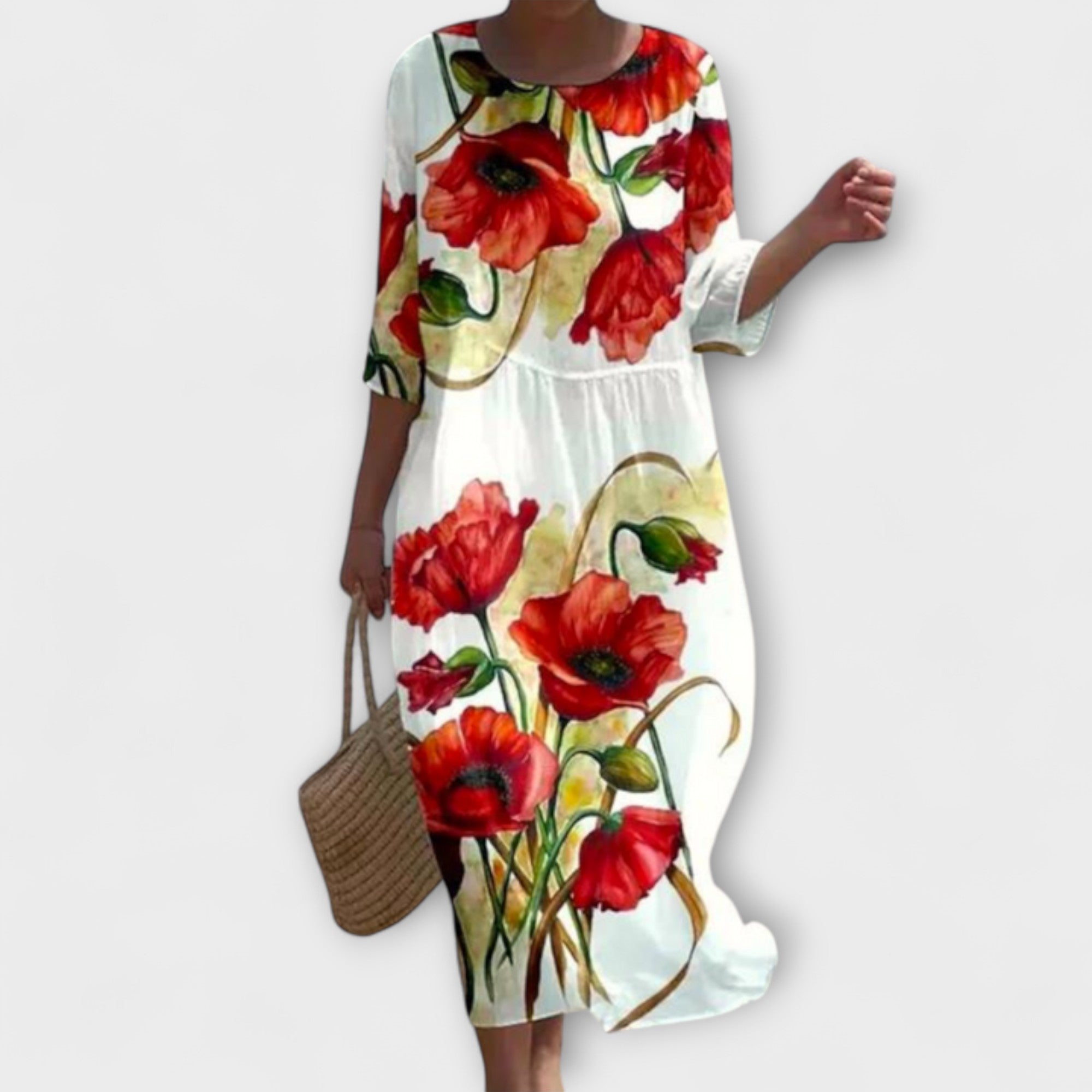 Miranda - Rochie Maxi Floral Stilată