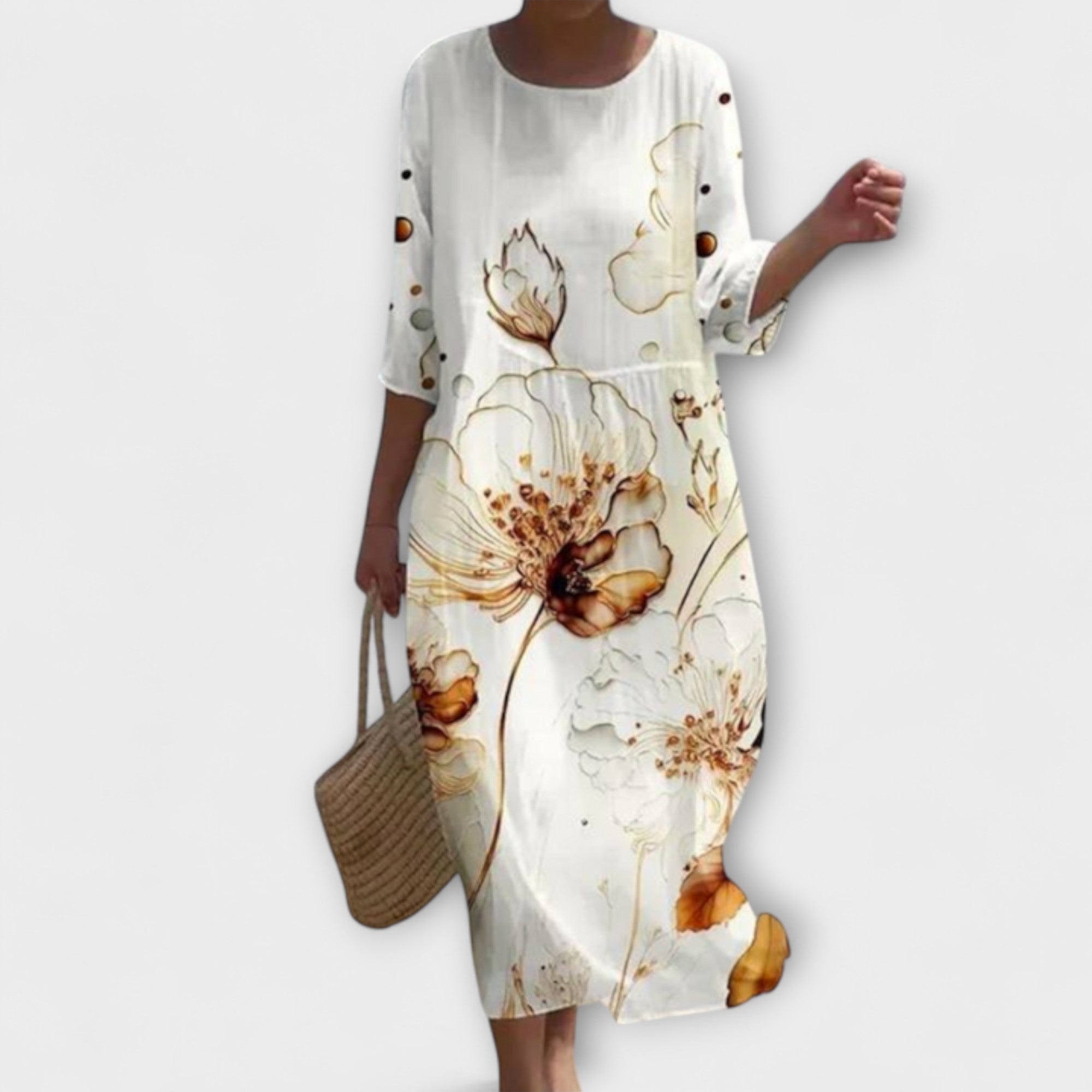 Miranda - Rochie Maxi Floral Stilată