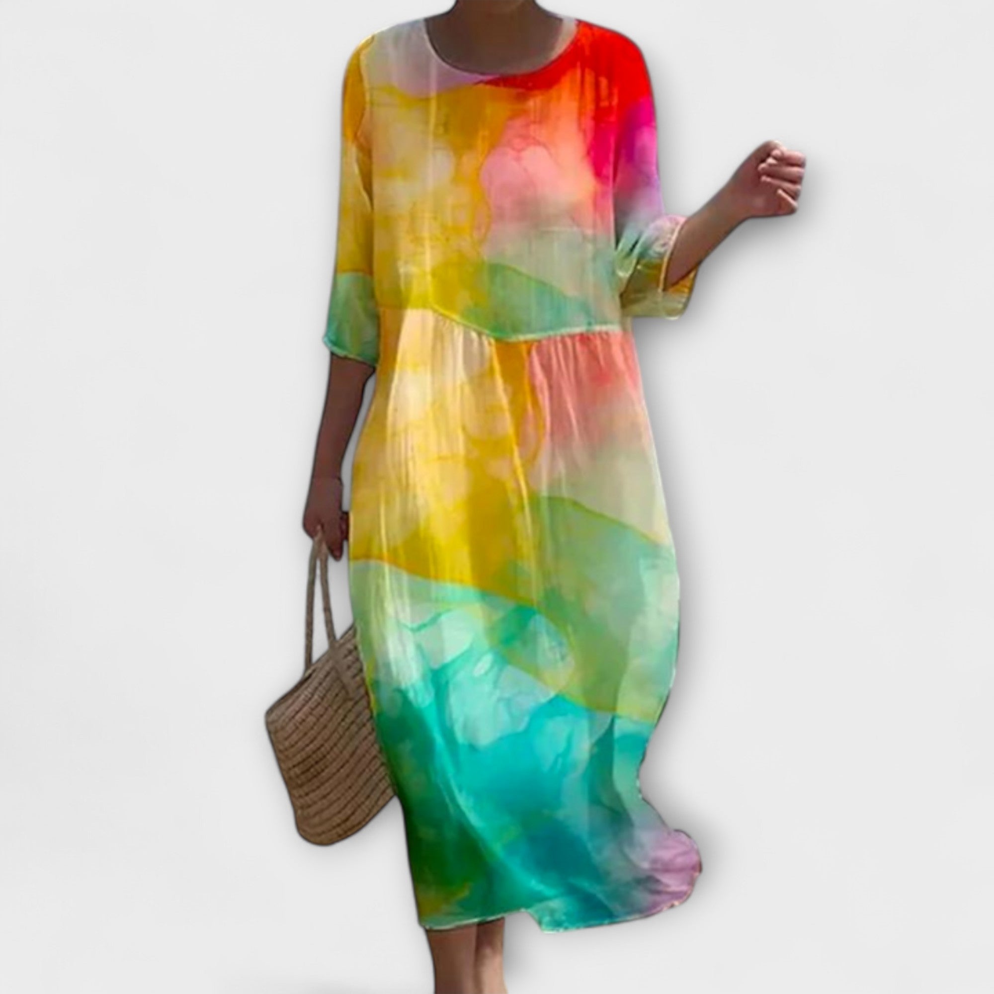 Miranda - Rochie Maxi Floral Stilată