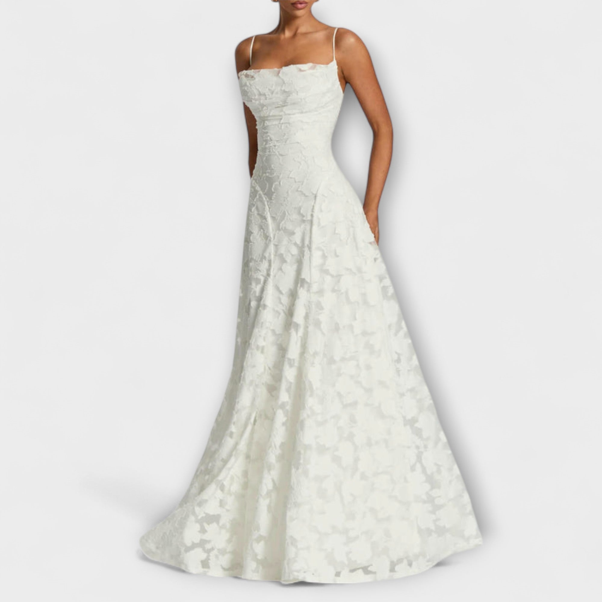Emberly - Rochie Maxi Elegantă din Jacquard