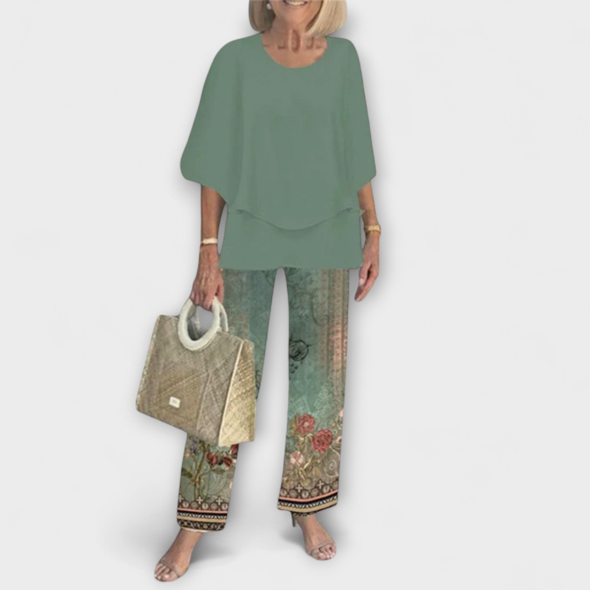 Rosamund - Set modern cu bluză confortabilă și pantaloni