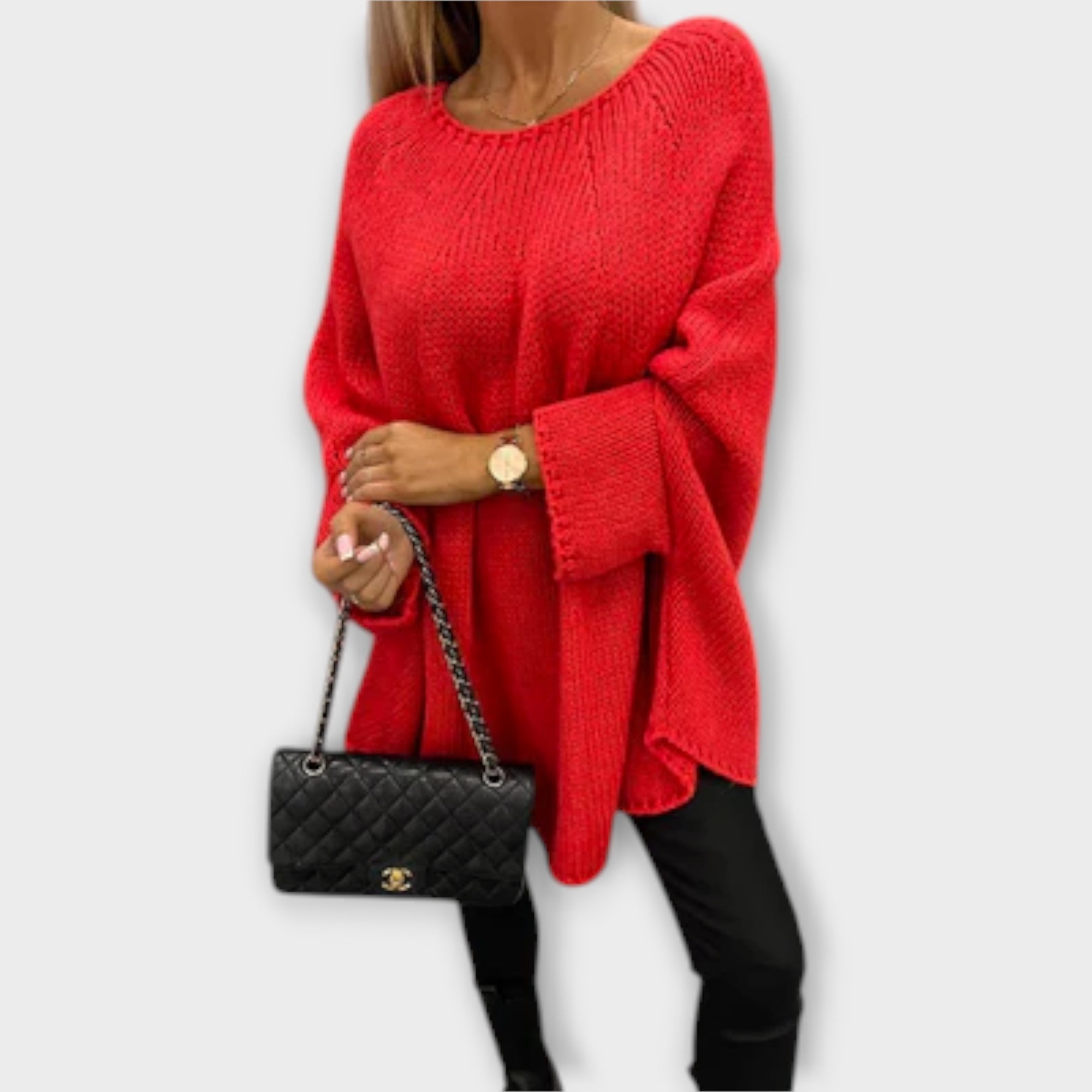Isabelle - Pulover elegant pentru femei cu decolteu rotund