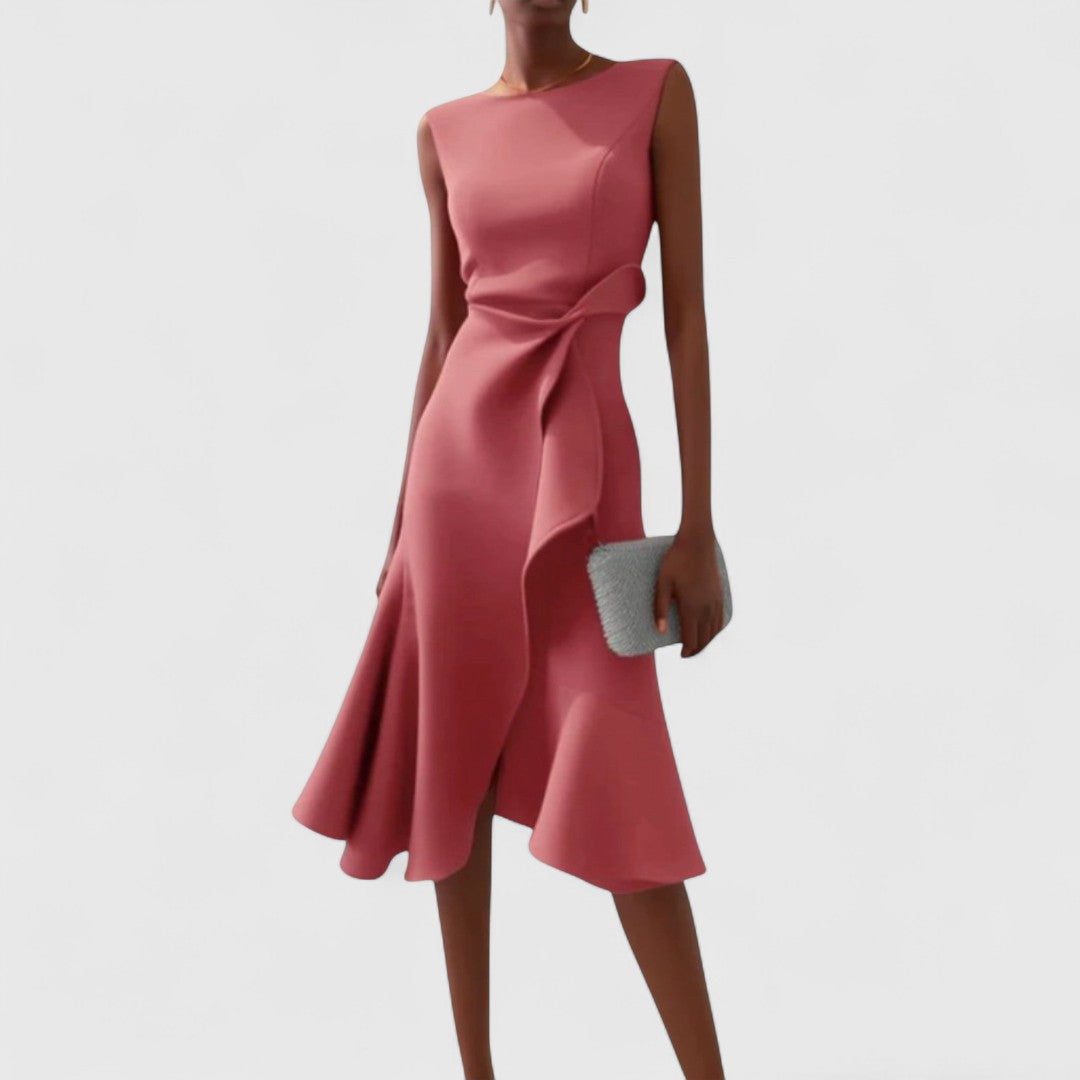 Cristina - Rochie mini asimetrică cu drapaje delicate