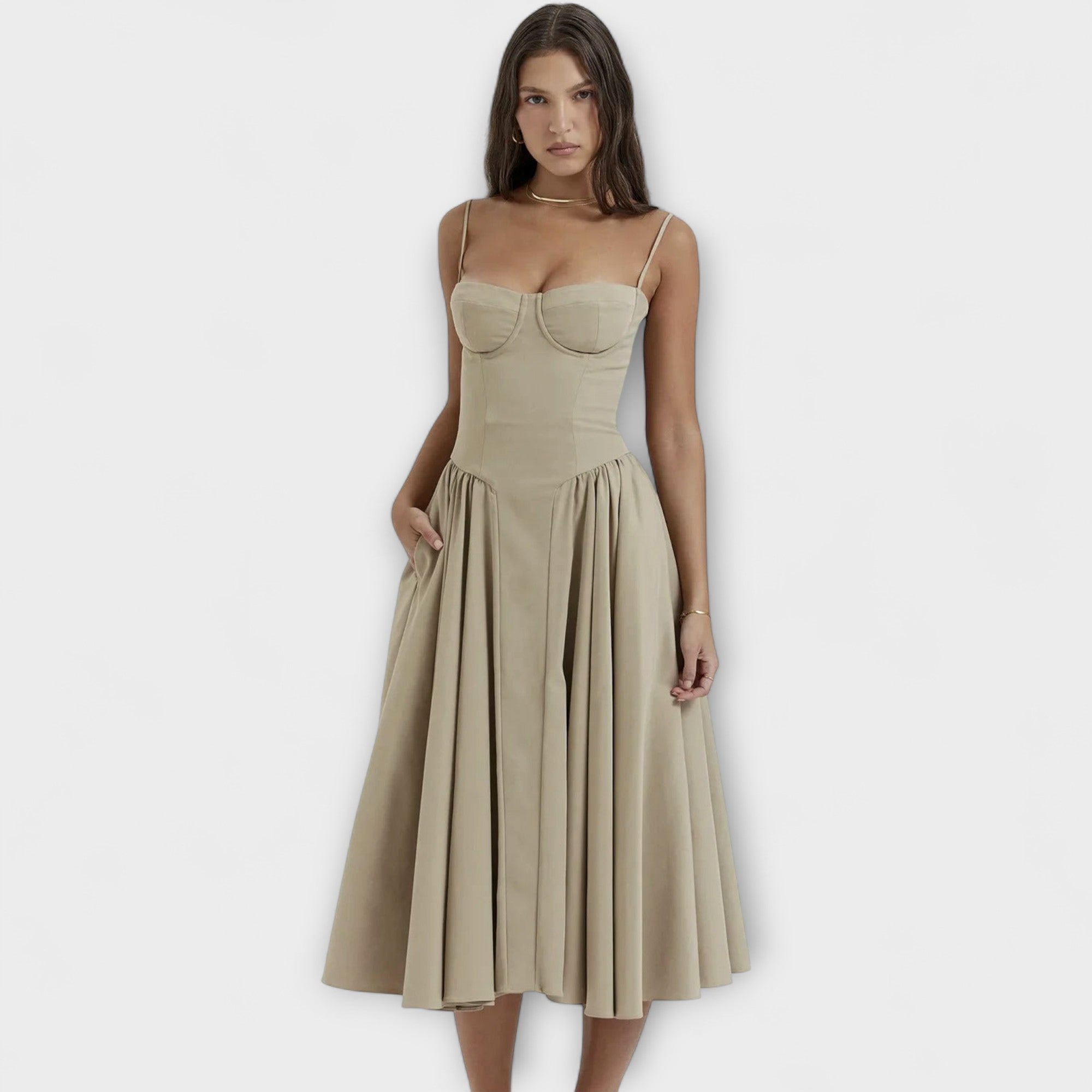 Rosalie - Rochie corset elegantă fără mâneci