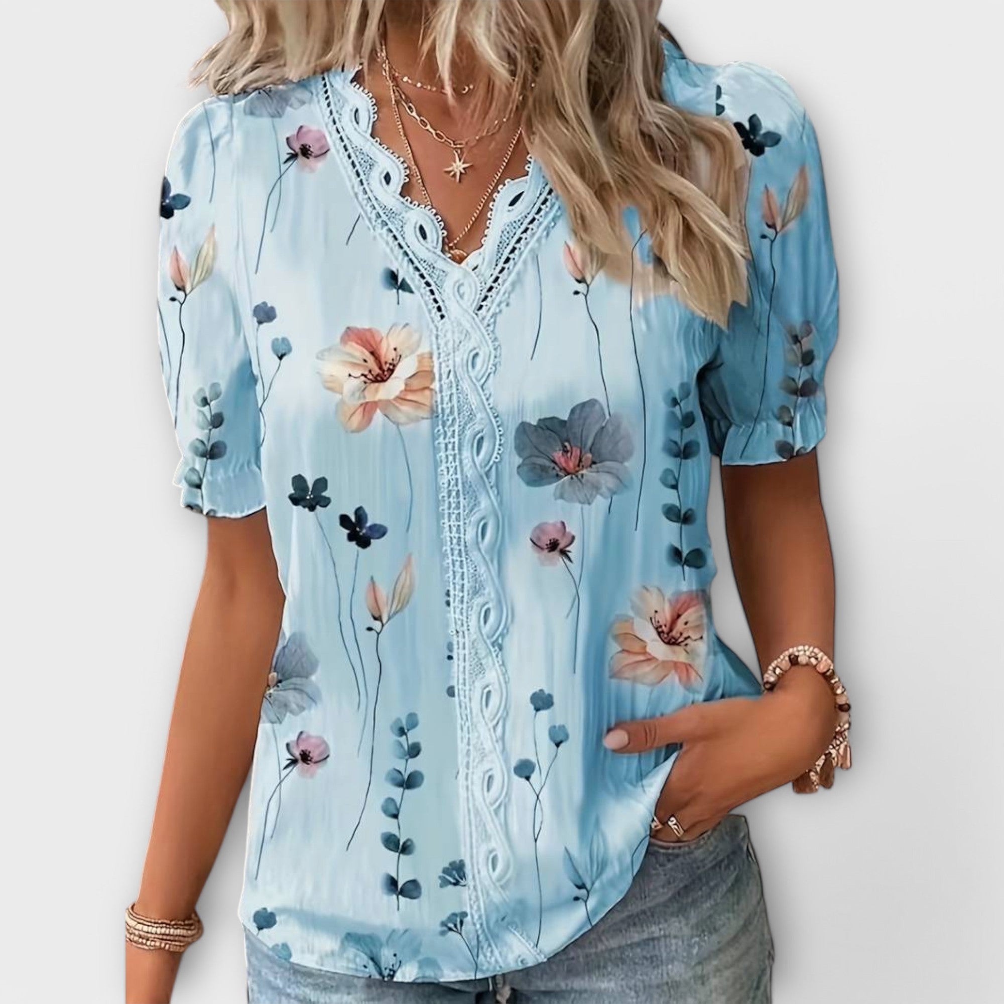 Emily - Bluza fashion cu decolteu în V