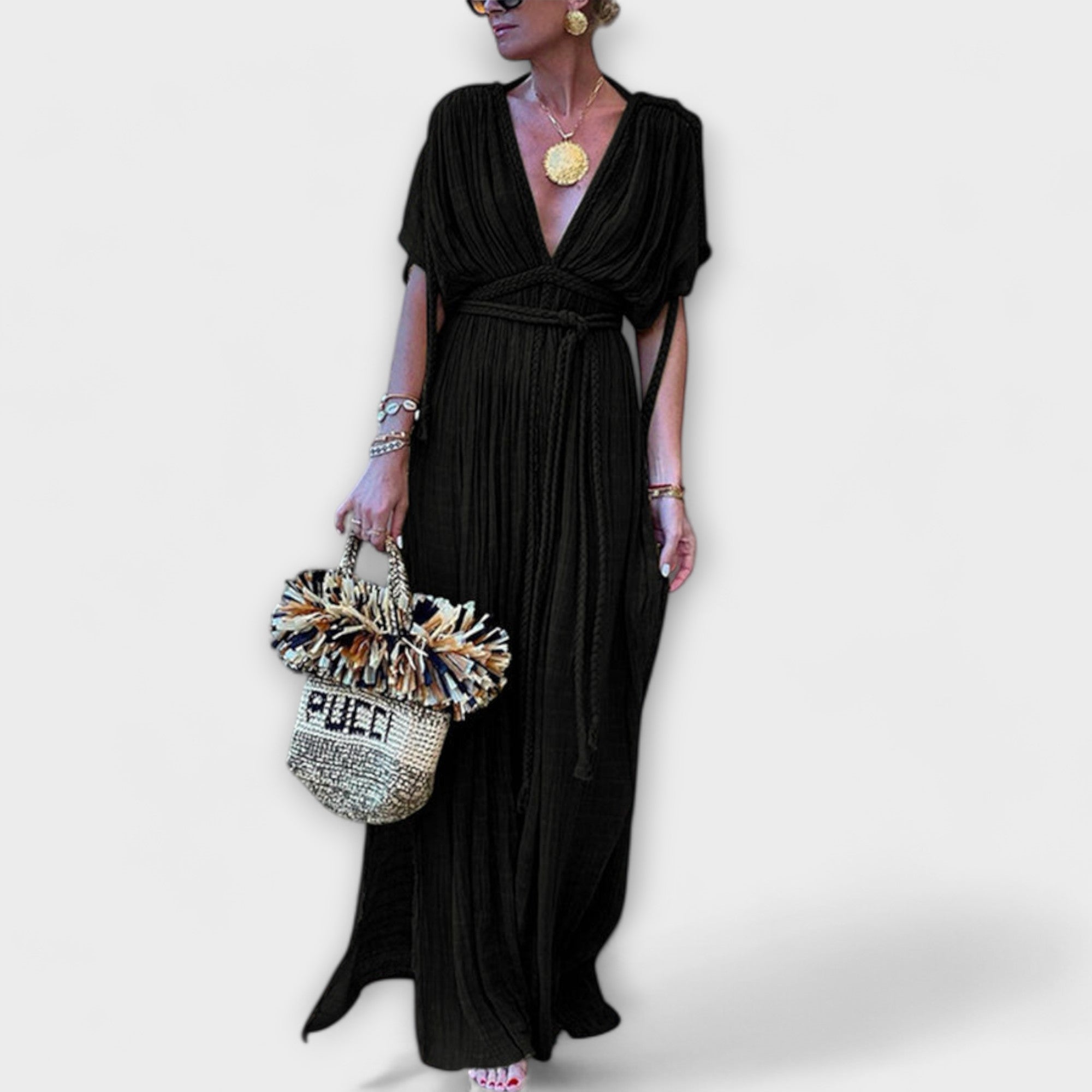 Rochie maxi kimono în stil grec