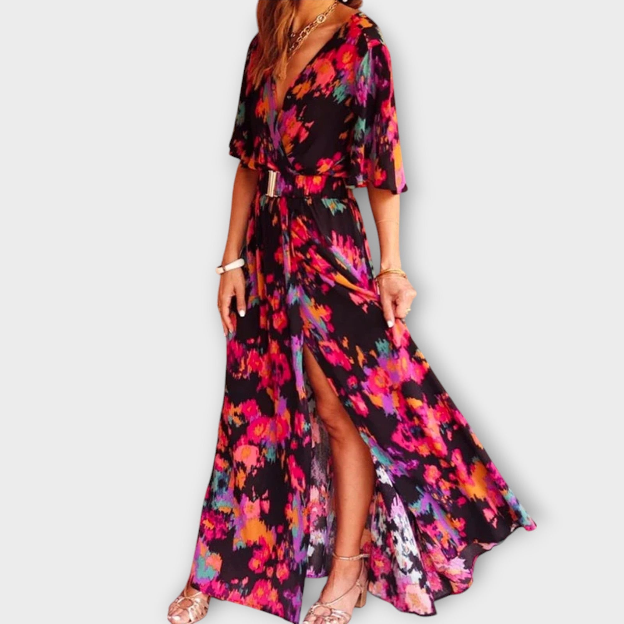 Sabine - Rochie Maxi stilată cu design fluid