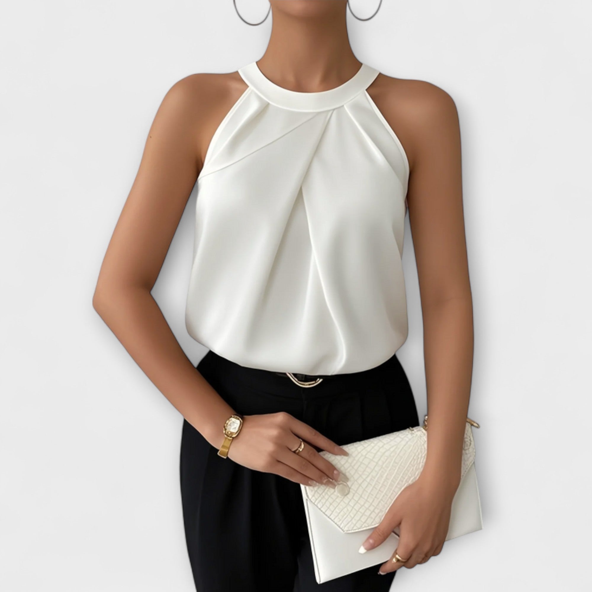 Skye - Bluză de satin chic cu design off-shoulder