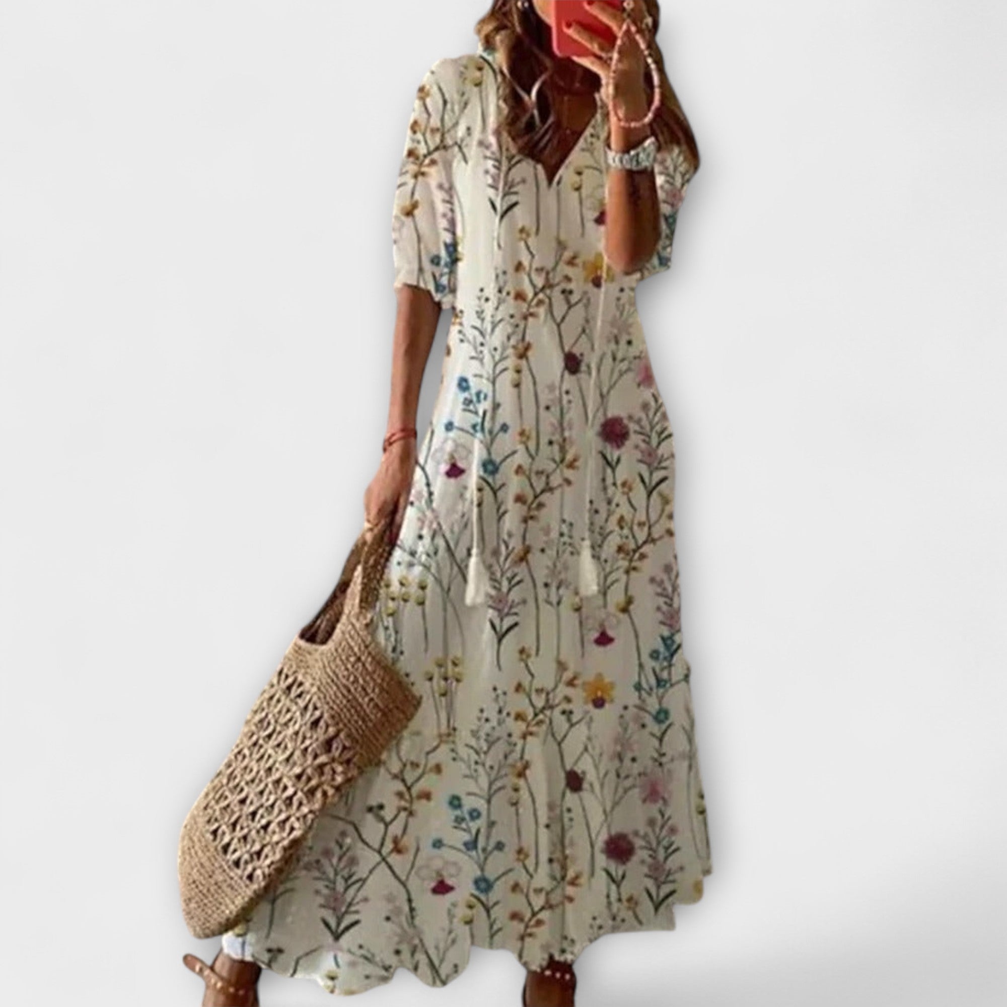 Anna – Rochie de vară boho pentru femei cu siluetă fluidă