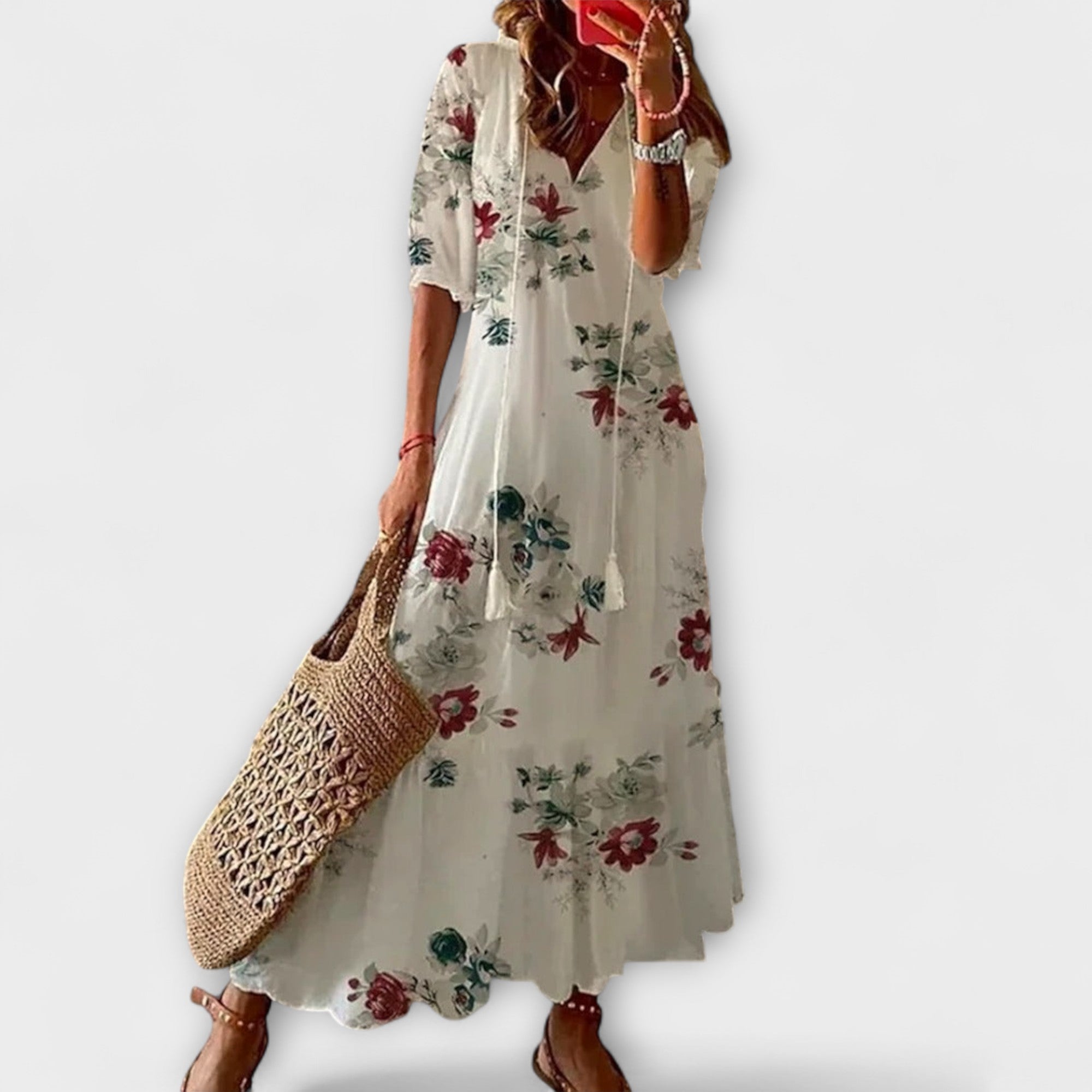 Anna – Rochie de vară boho pentru femei cu siluetă fluidă