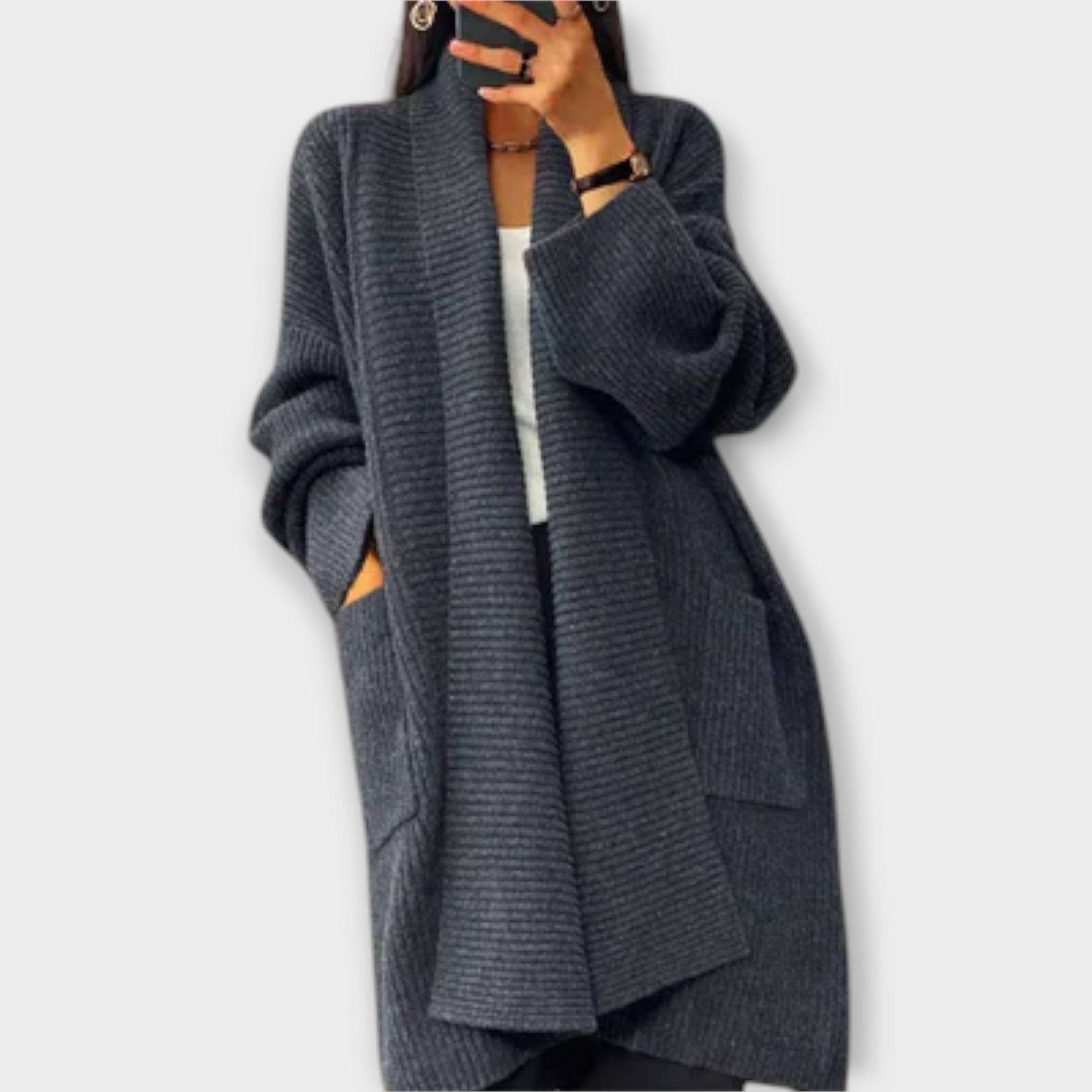 Euphemia - Cardigan lung din tricot