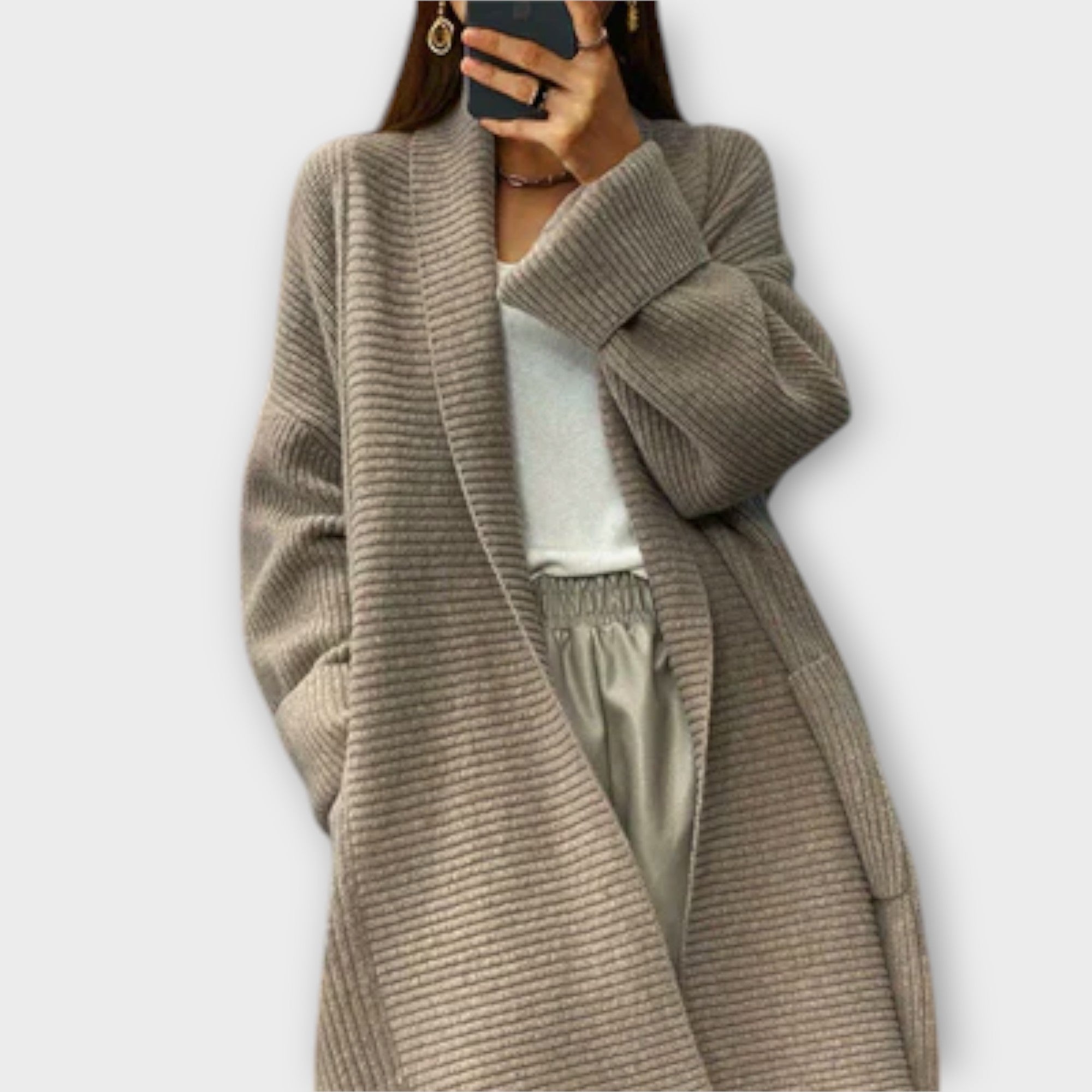 Euphemia - Cardigan lung din tricot