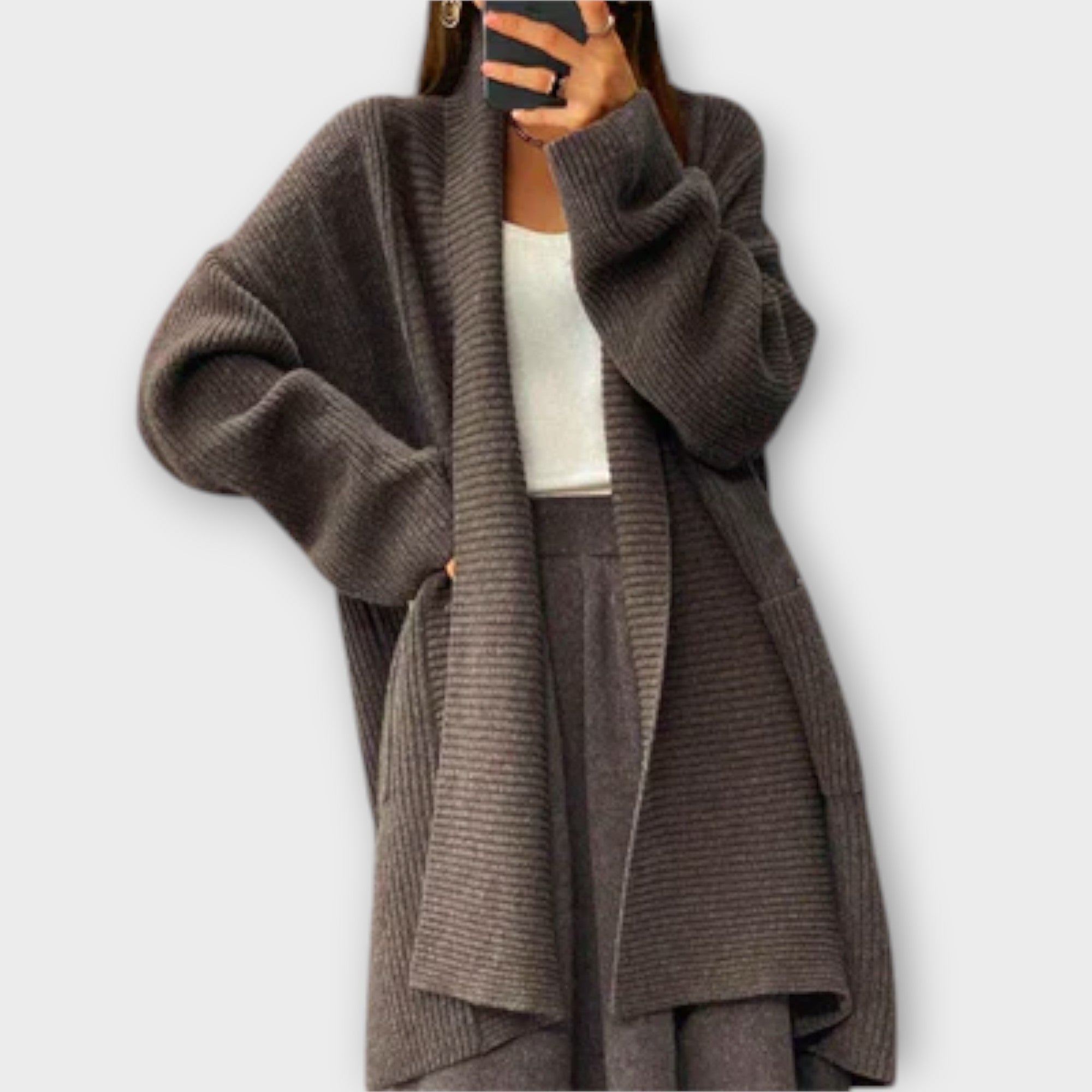 Euphemia - Cardigan lung din tricot