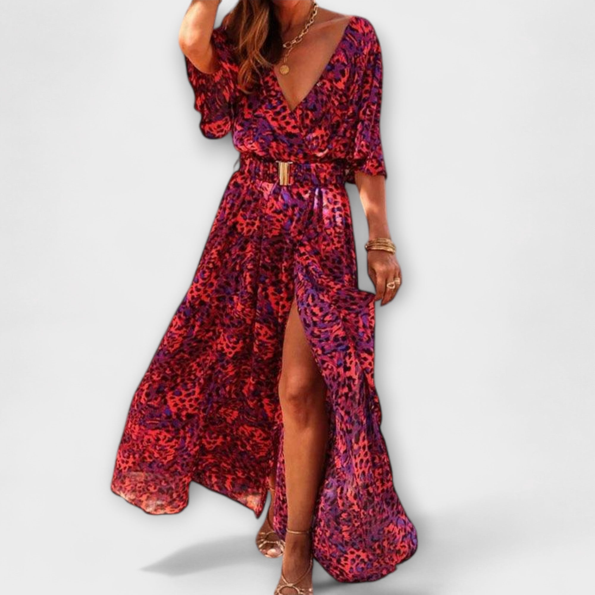 Sabine - Rochie Maxi stilată cu design fluid