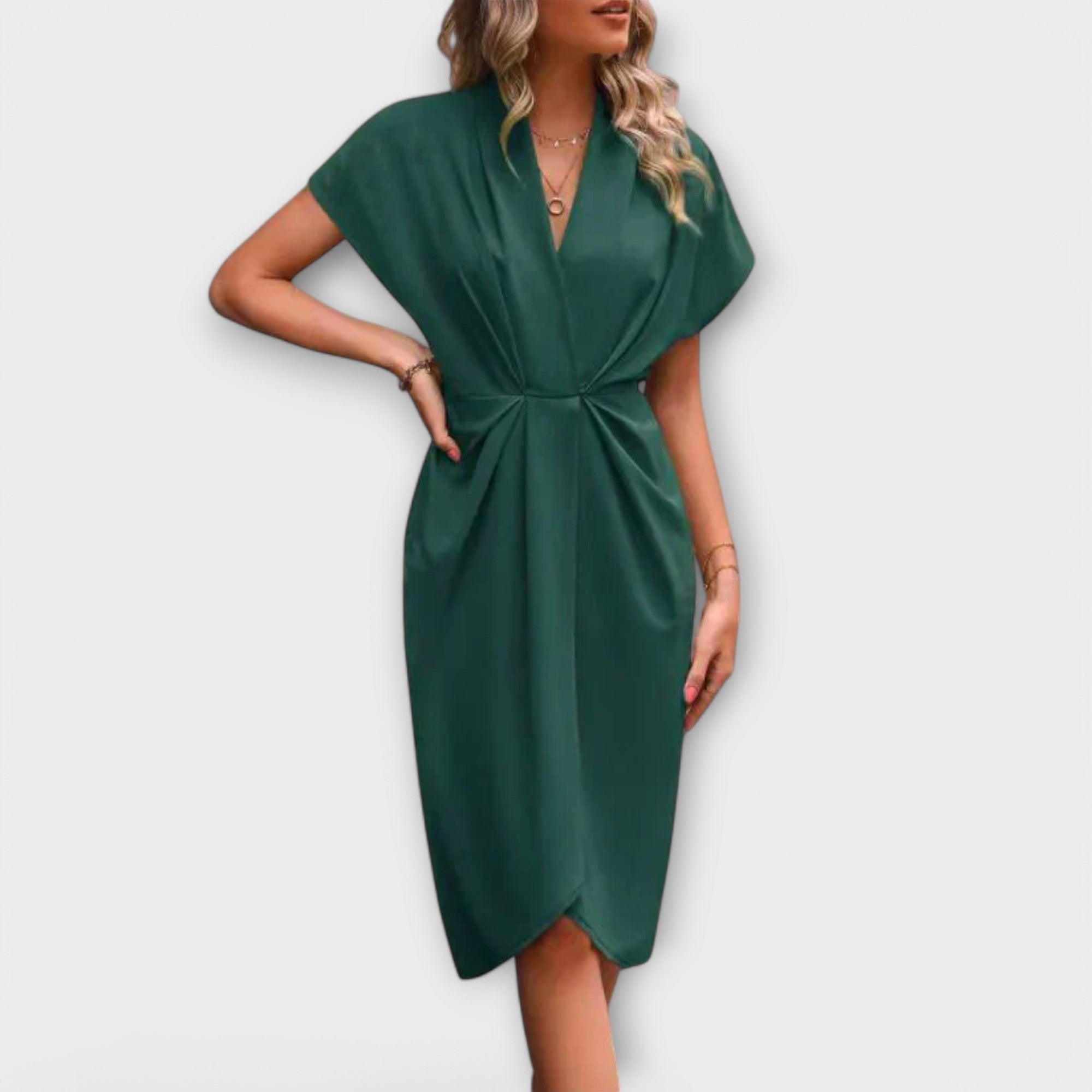 Serena - Rochie midi cu peplum