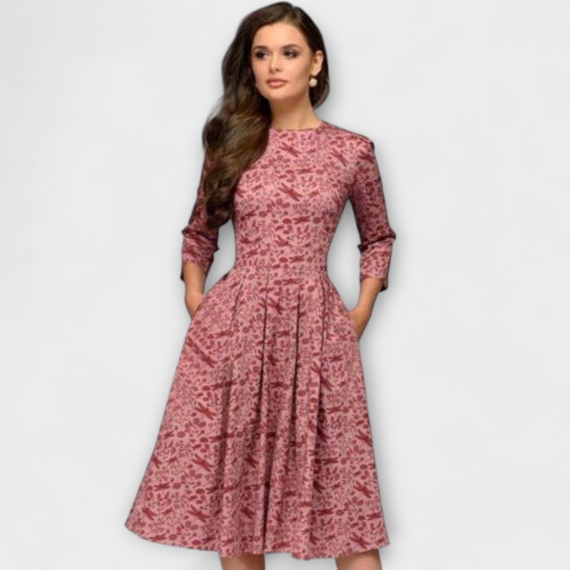 Retrozo - Rochie elegantă până la genunchi