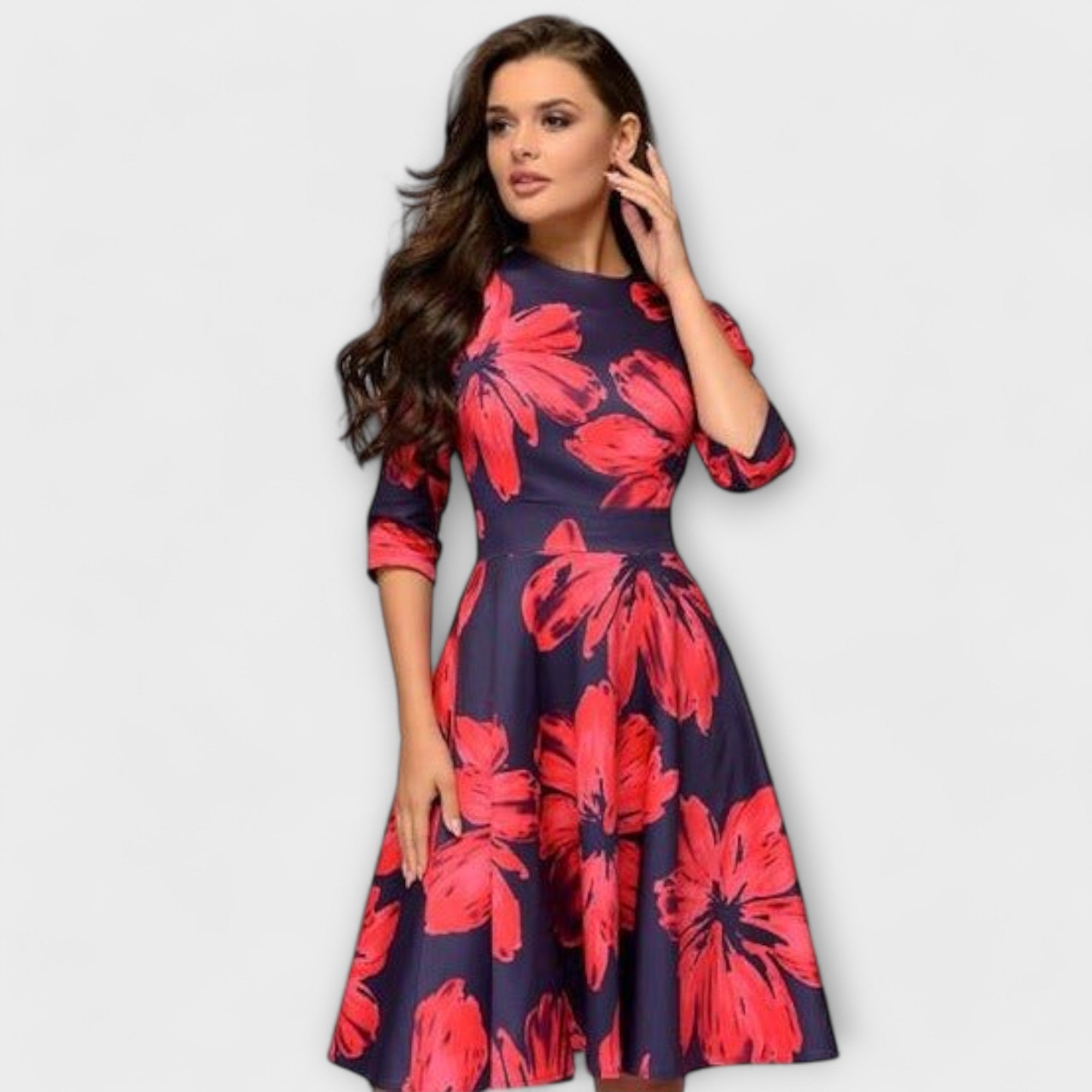 Retrozo - Rochie elegantă până la genunchi