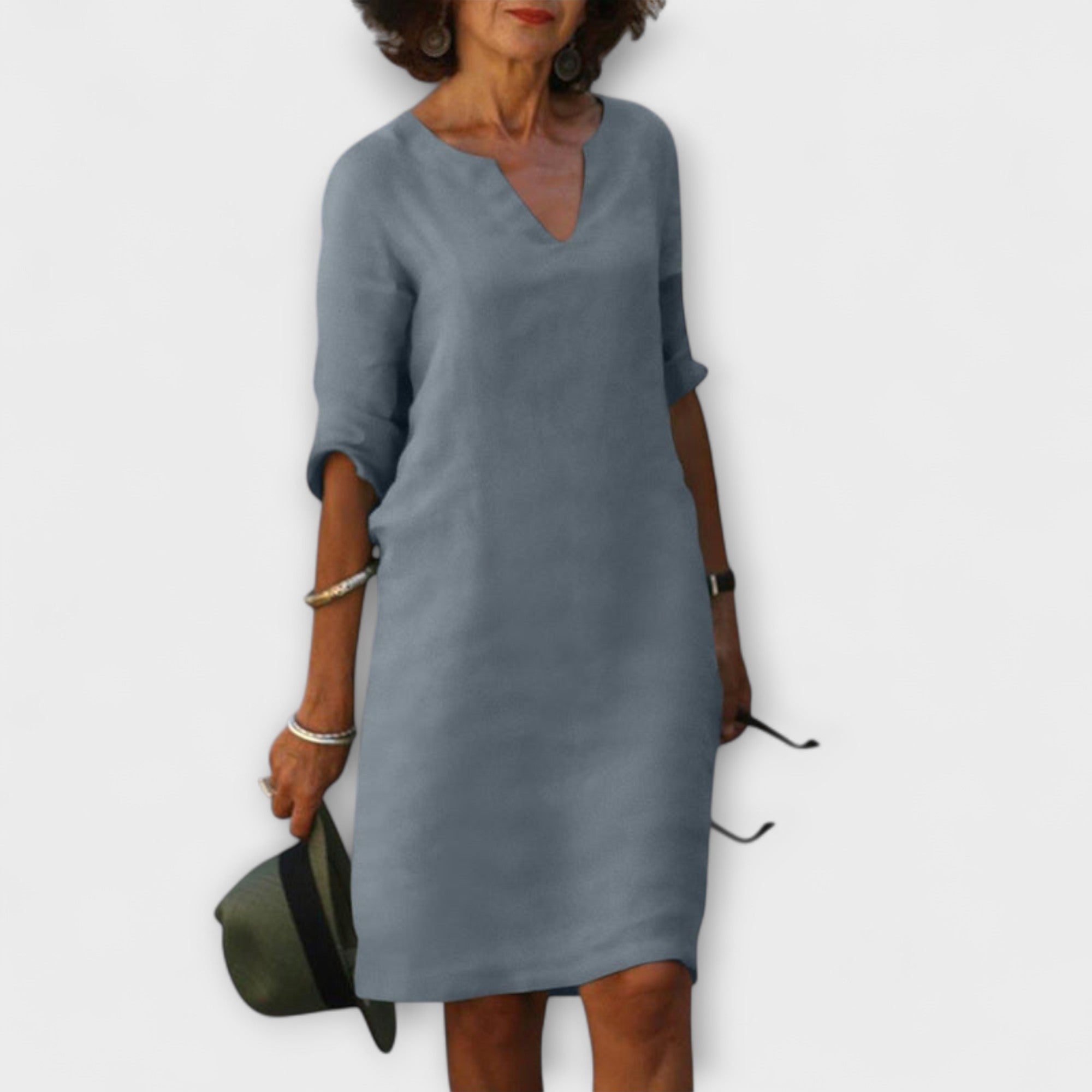 Ellyse - Rochie de vară elegantă cu decolteu în V