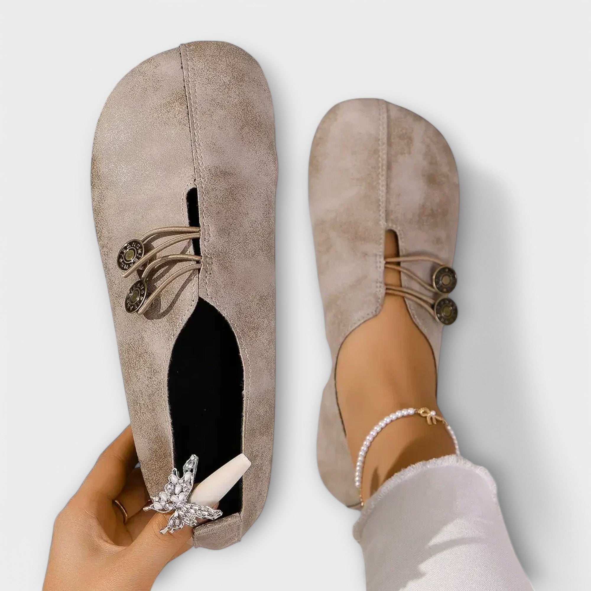 Noira - Loafer din piele de antilopă