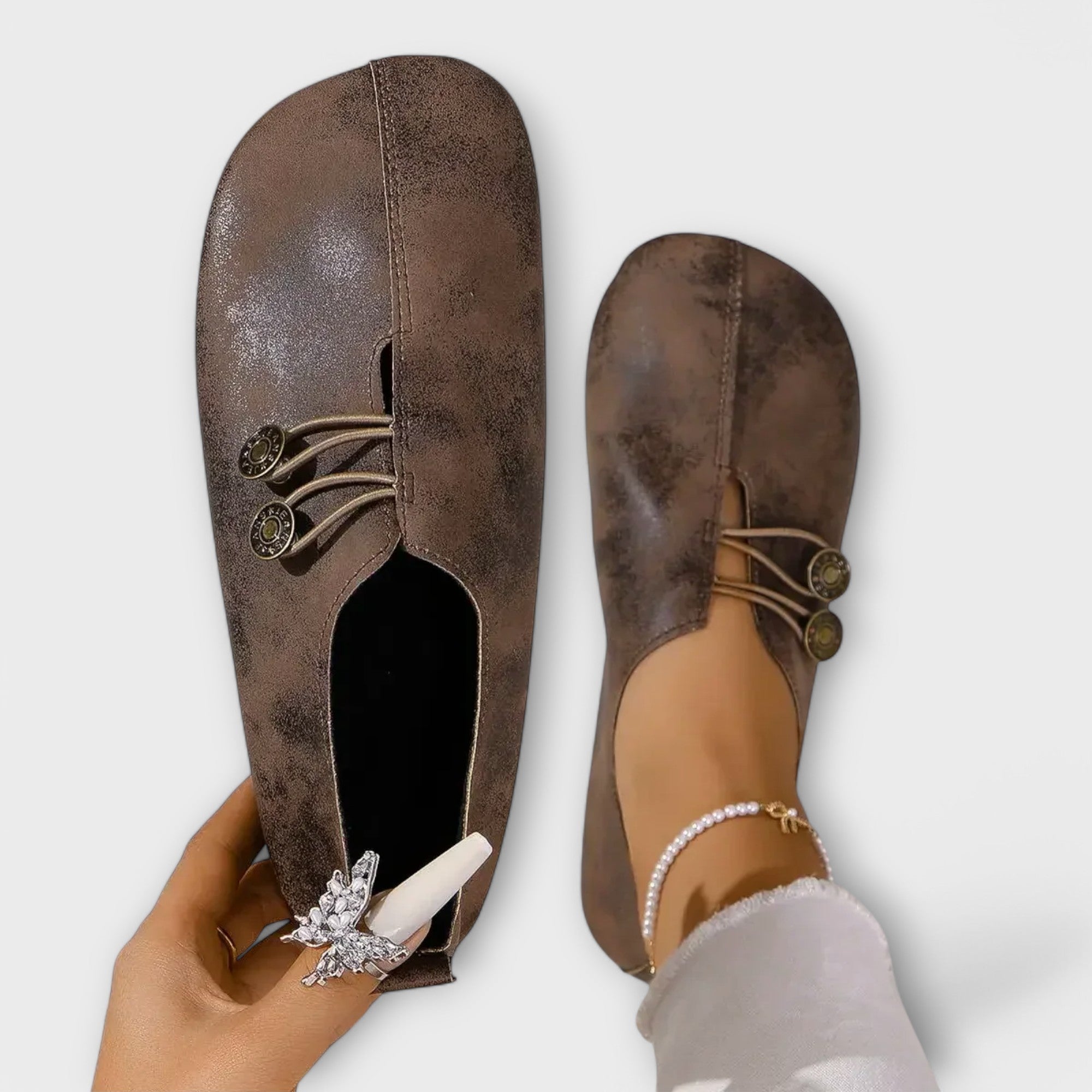 Noira - Loafer din piele de antilopă