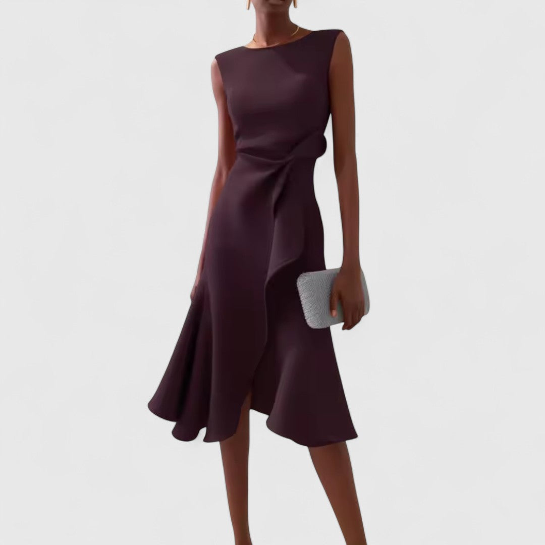 Cristina - Rochie mini asimetrică cu drapaje delicate