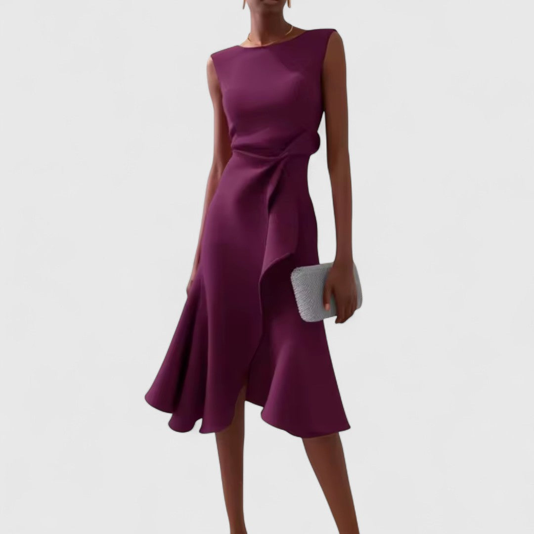 Cristina - Rochie mini asimetrică cu drapaje delicate