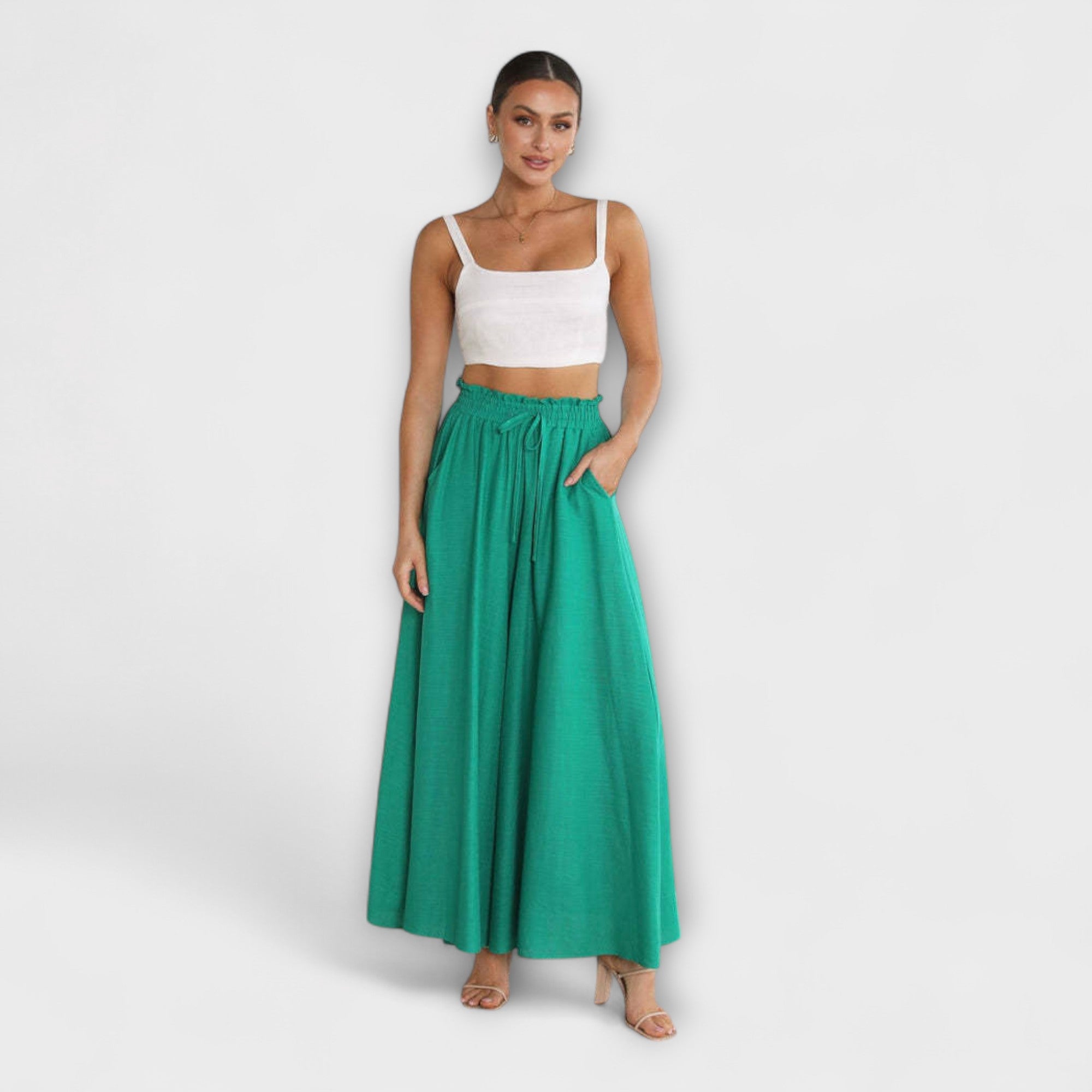 Oralith - Pantaloni confortabili cu coaste elastice
