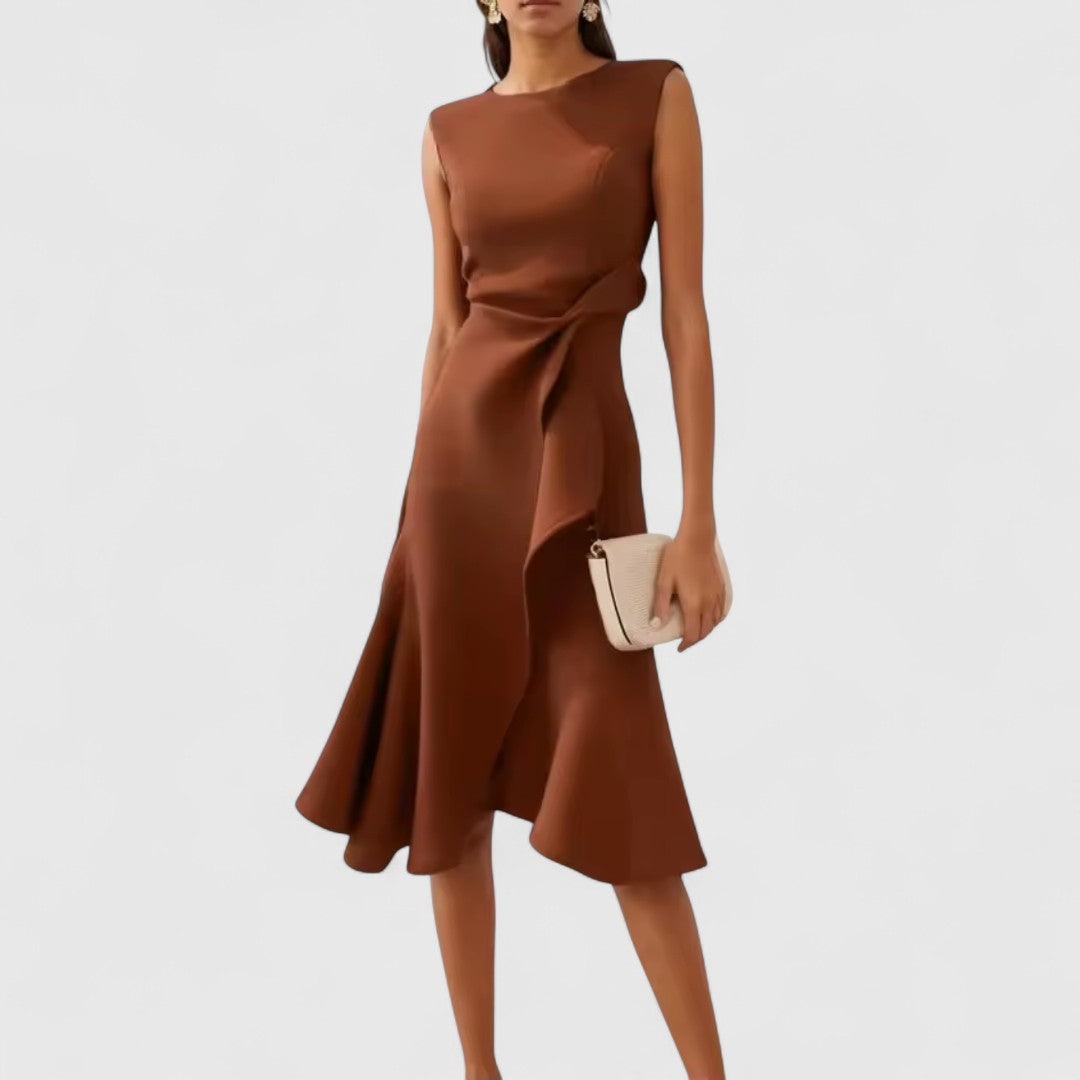 Cristina - Rochie mini asimetrică cu drapaje delicate