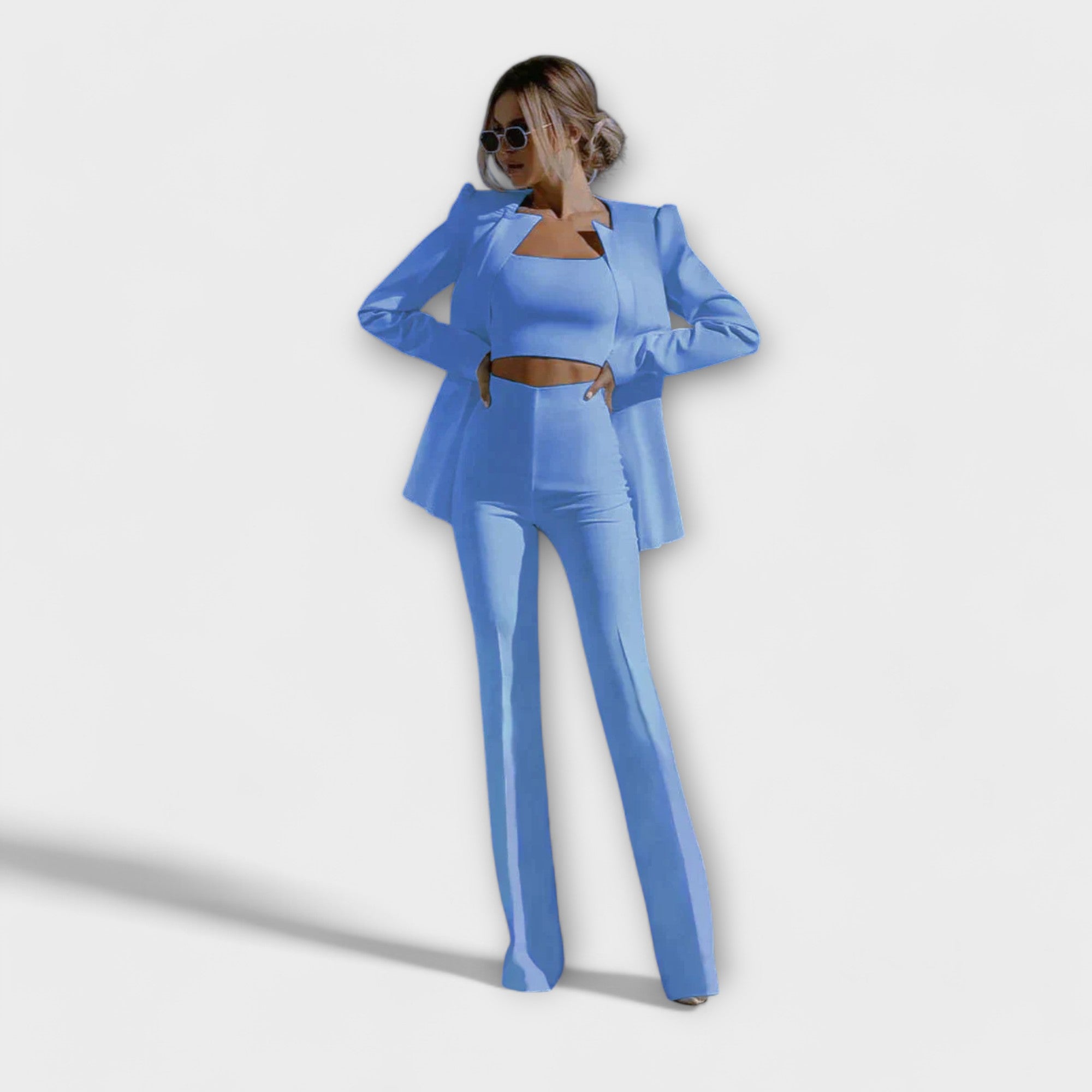 Selina - Set de 3 piese stilat (blazer, top, pantaloni)