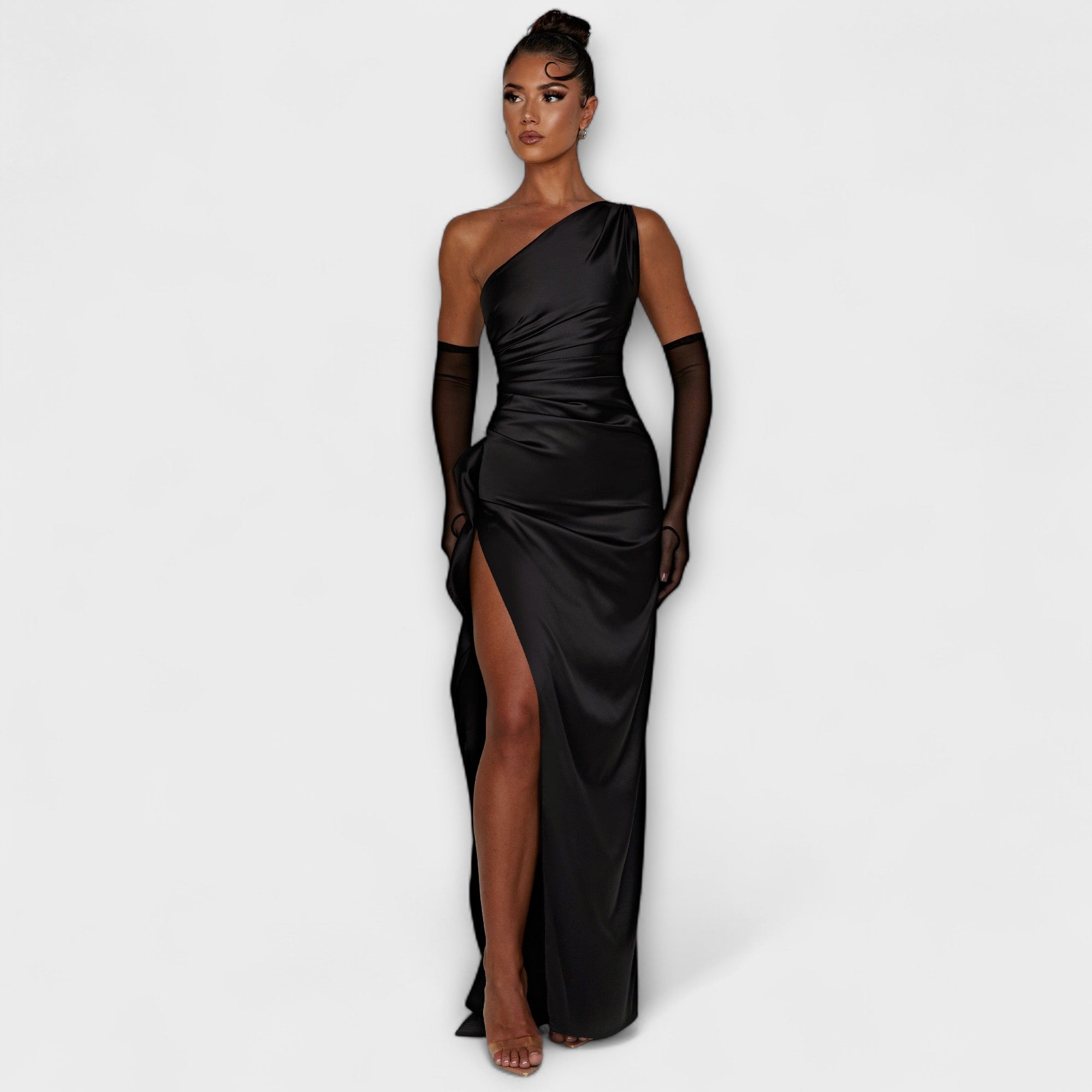 Rochie maxi cu un umăr