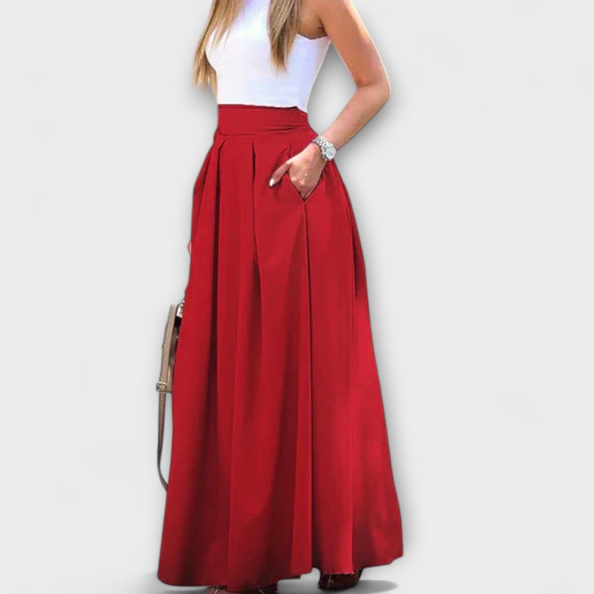 Tzafira – Rochie maxi elegantă cu talie înaltă