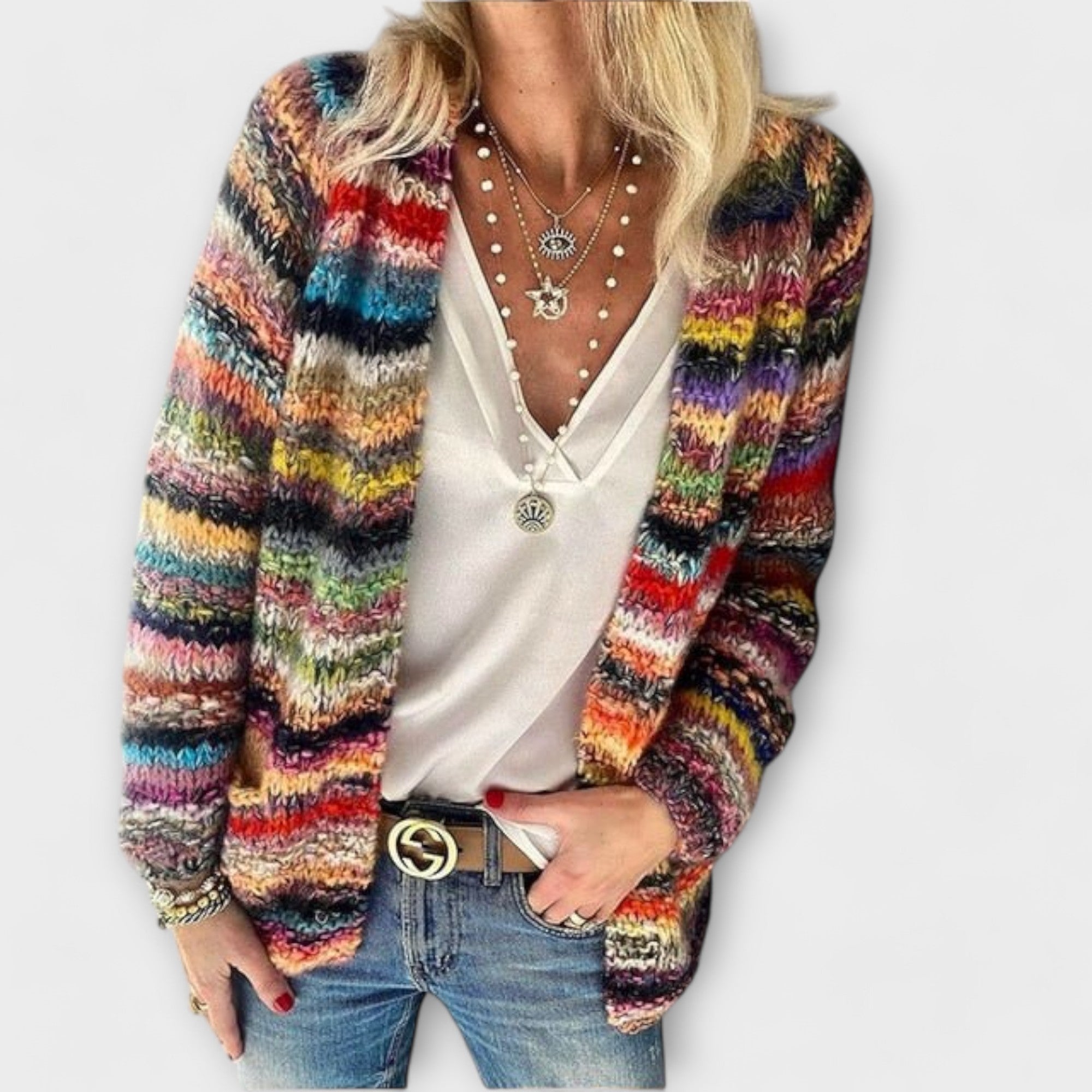 Birgitte - Cardigan vibrant și confortabil