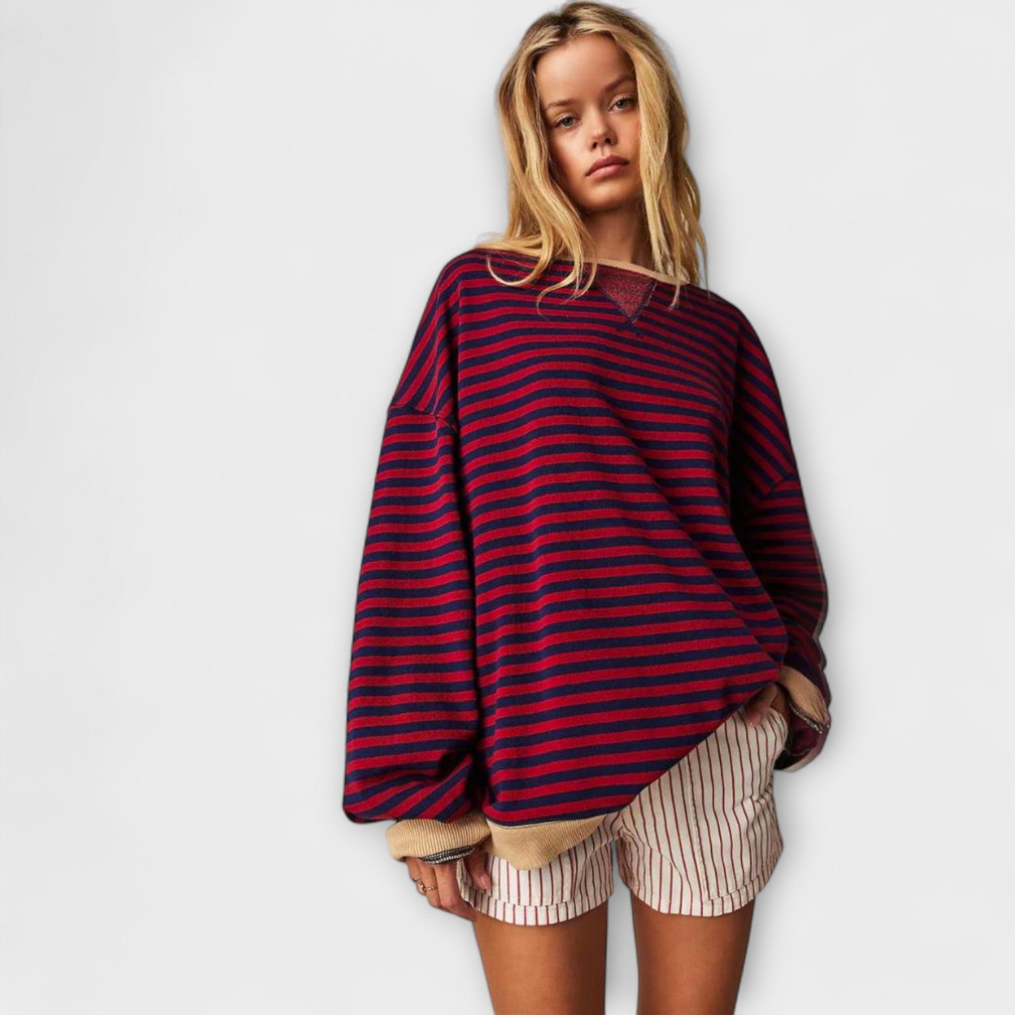 Mary - Pulover oversized în dungi