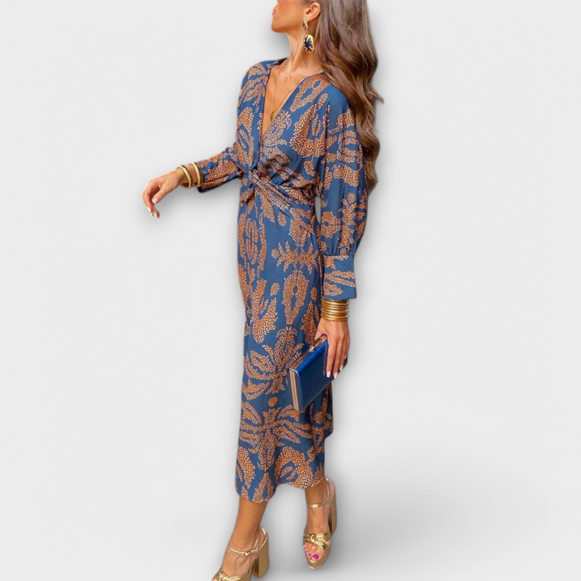 Rochie elegantă Oriana cu mâneci lungi
