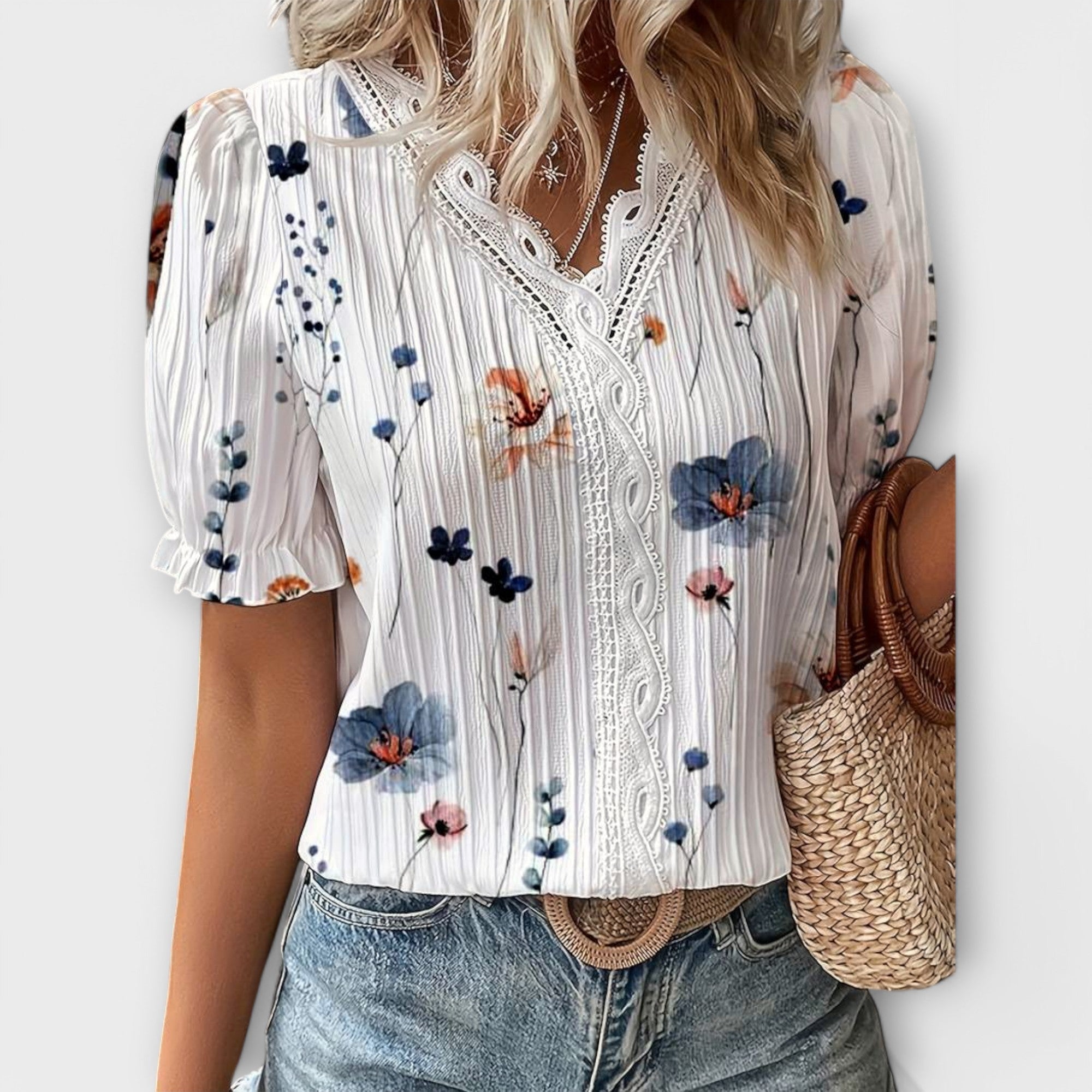 Emily - Bluza fashion cu decolteu în V