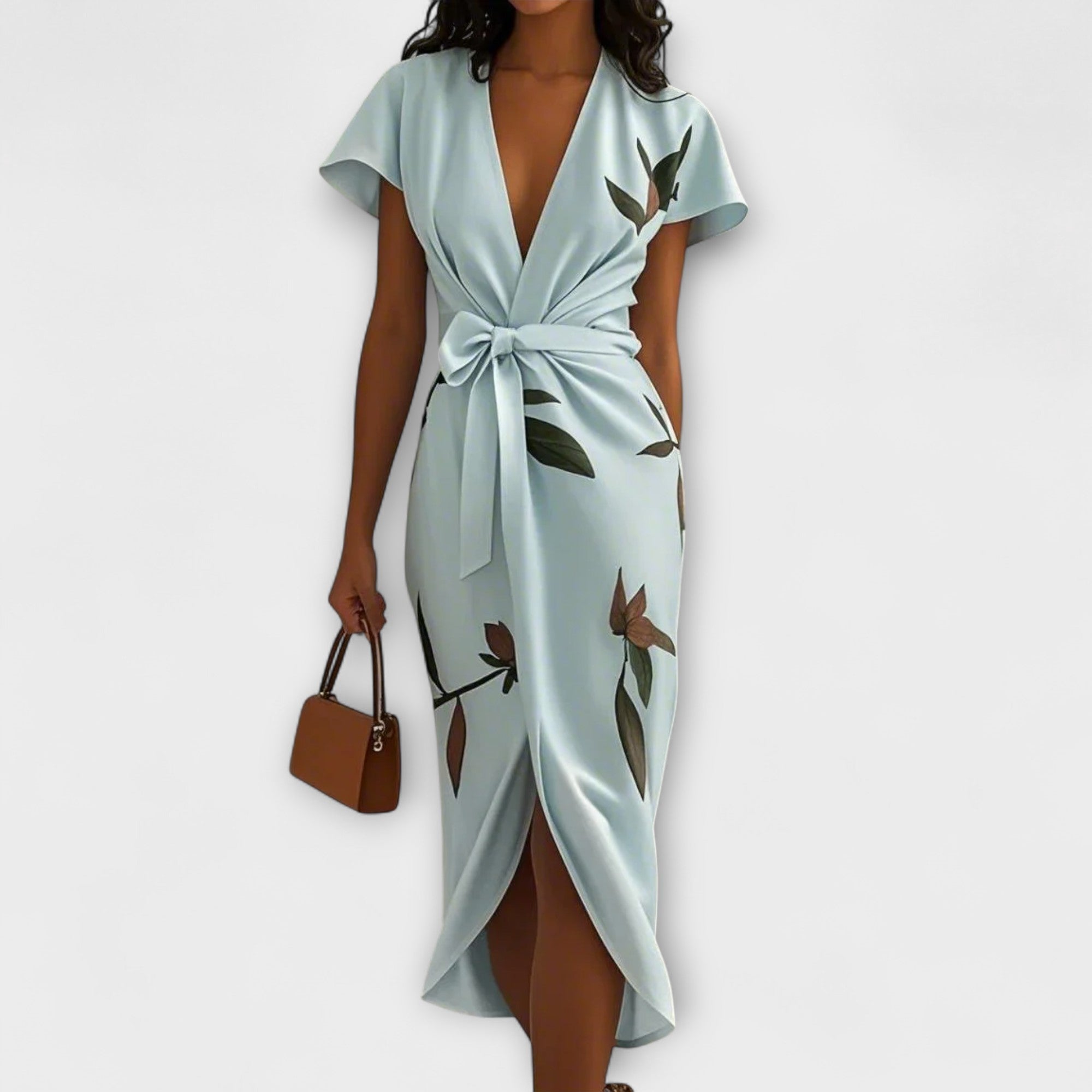 Rochie de satin cu pliuri