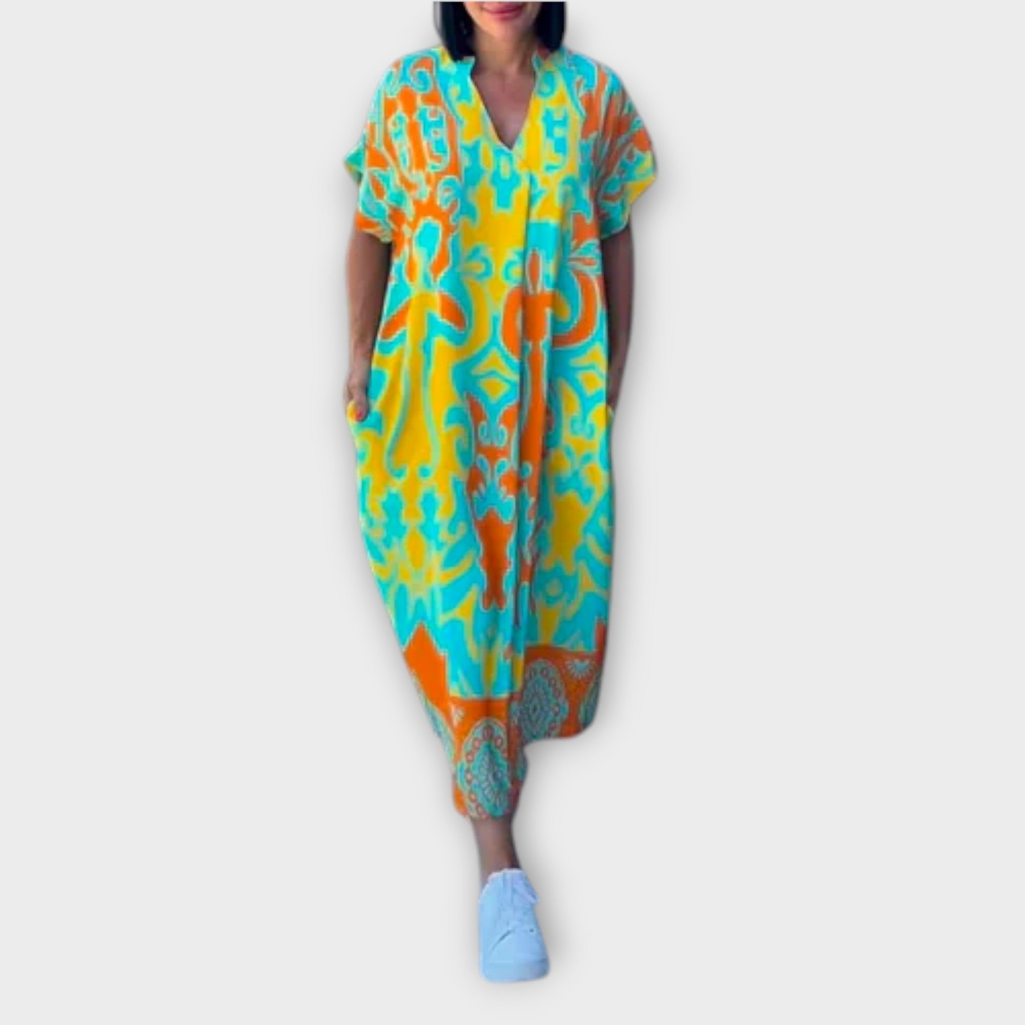 Elena - Rochie de flori elegantă